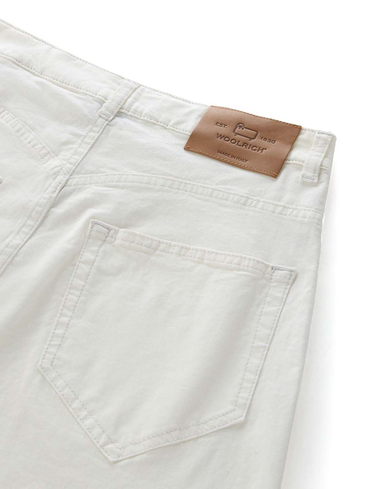 Shop Woolrich Wide Leg Denim Jeans In White