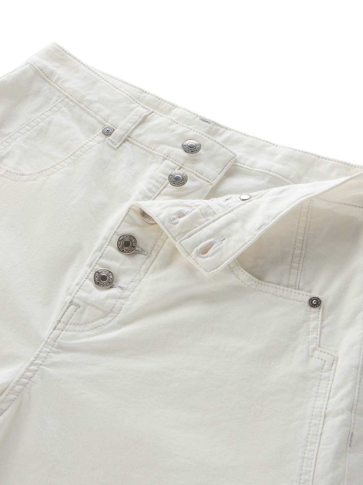 Shop Woolrich Wide Leg Denim Jeans In White