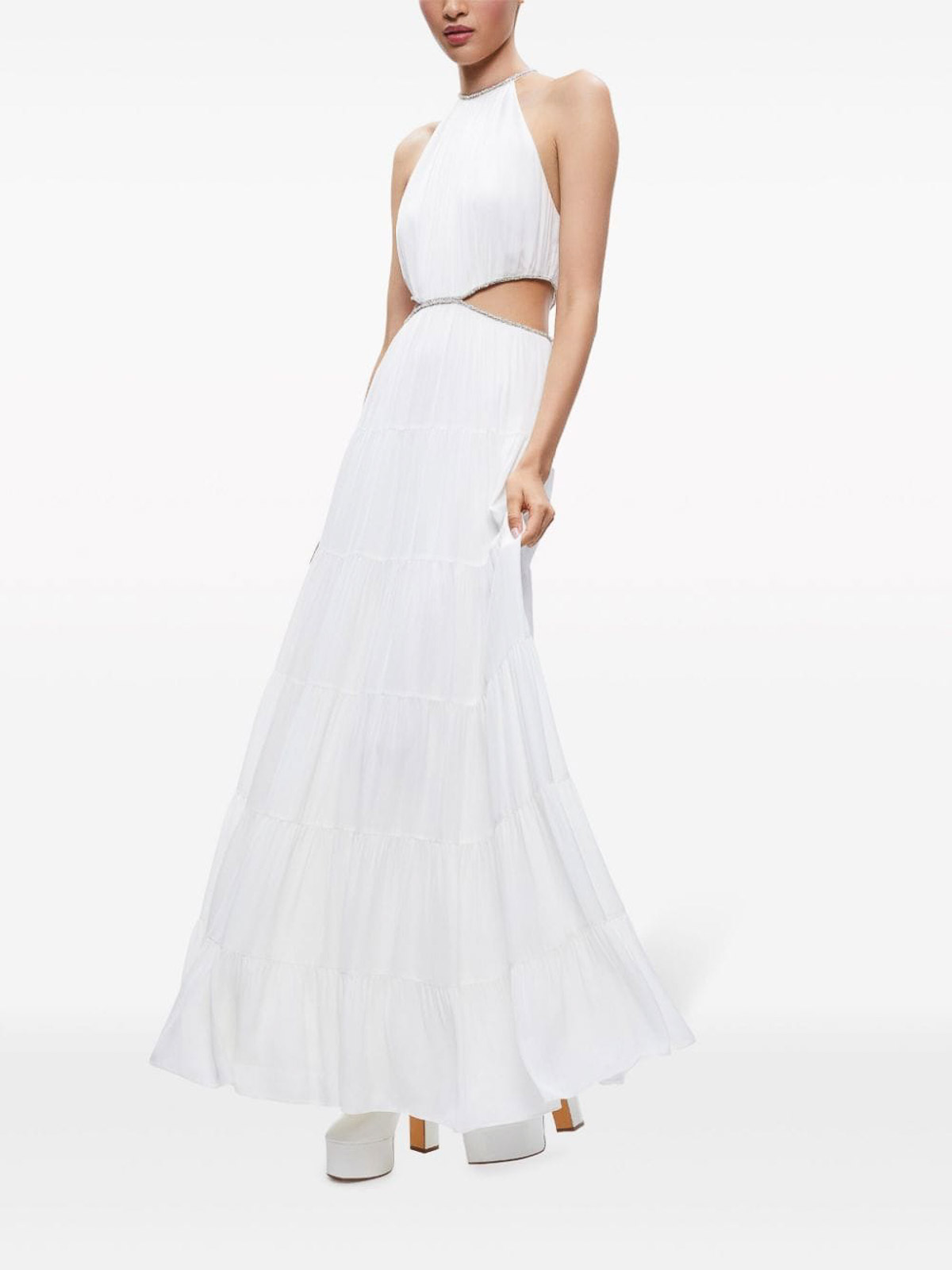 Alice+Olivia Myrtice Long Dress - White