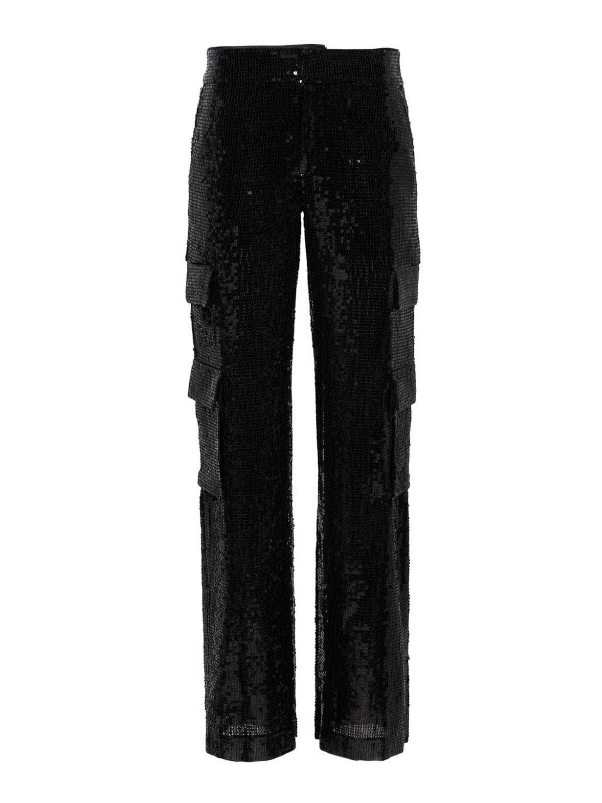 Shop Alice And Olivia Hayes Cargo Trousers In Black