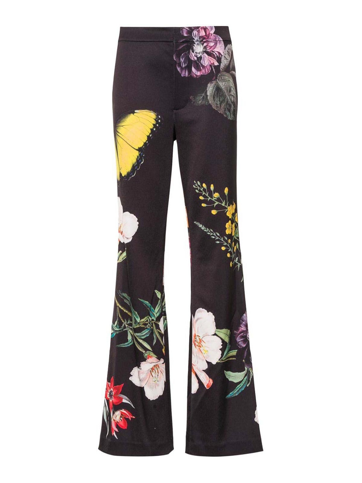 Shop Alice And Olivia Ronnie Printed Trousers In Multicolour