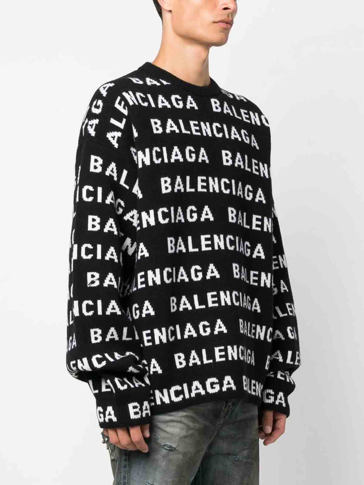 Shop Balenciaga Suéter Cuello Redondo - Negro In Black