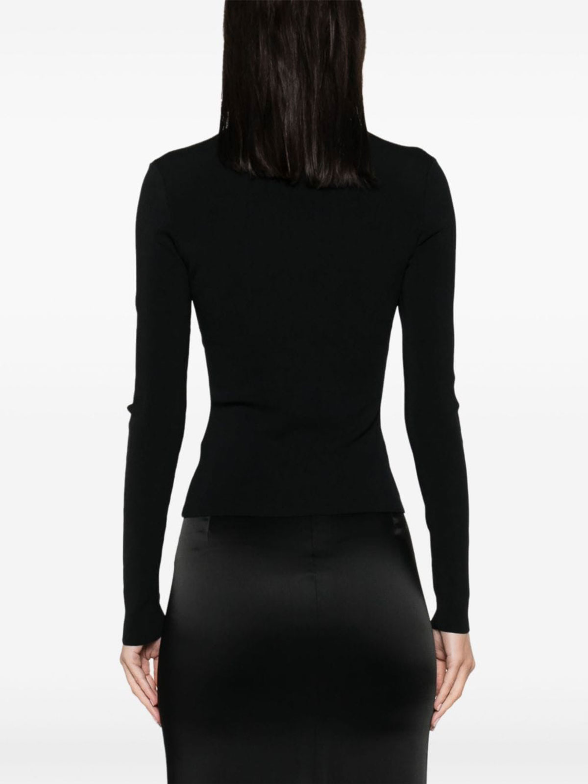 Shop Christopher Esber Salacia Deep Neckline Top In Black