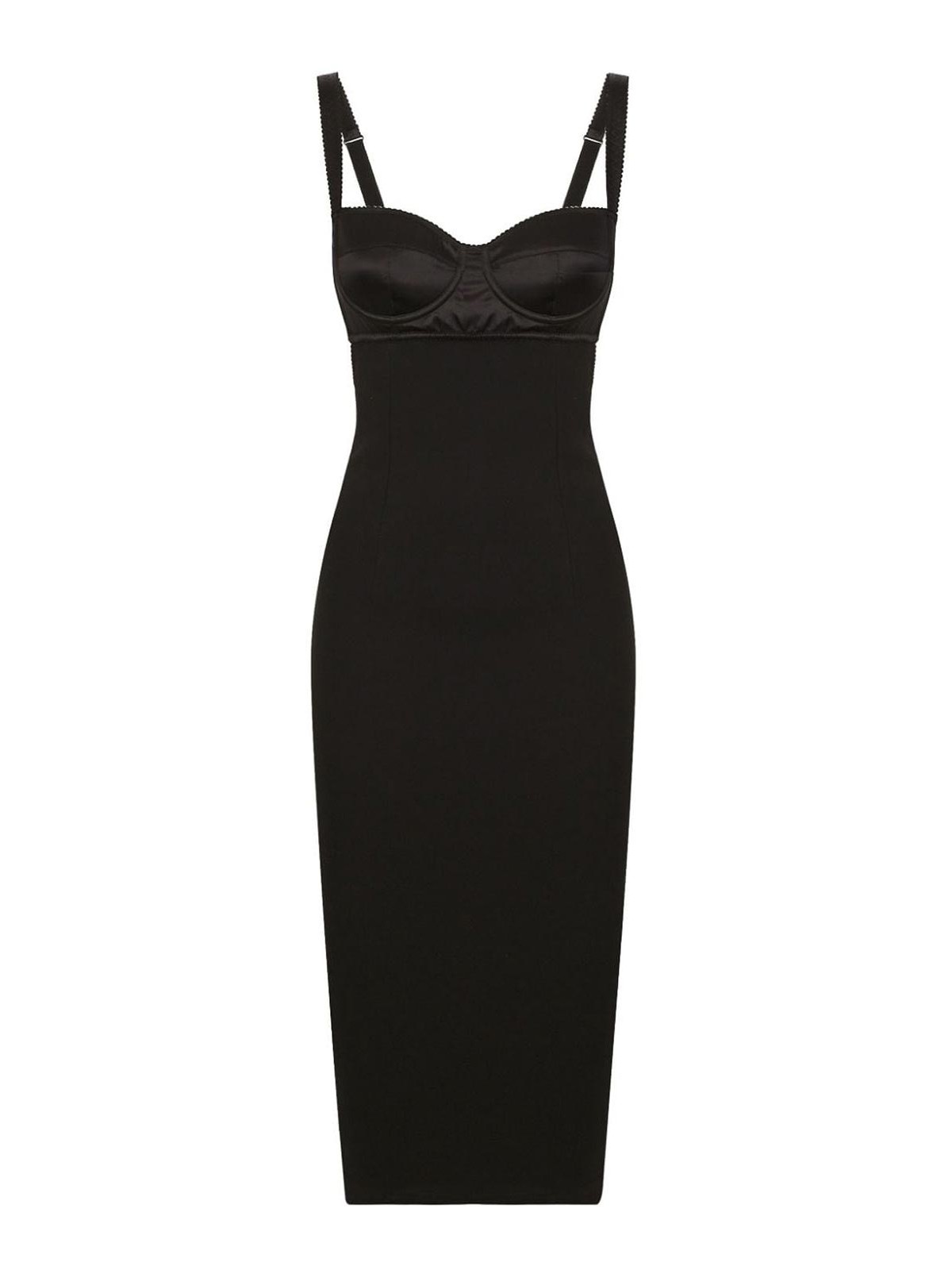 Shop Dolce & Gabbana Midi Pencil Dress In Black