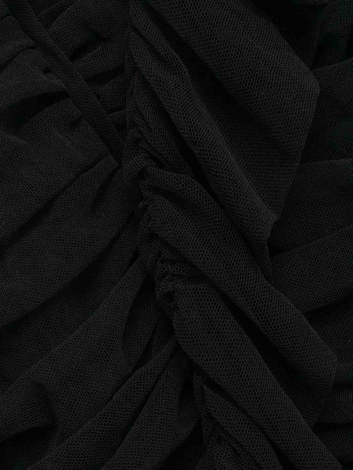 Shop Dolce & Gabbana Cotton Blend Midi Dress In Black