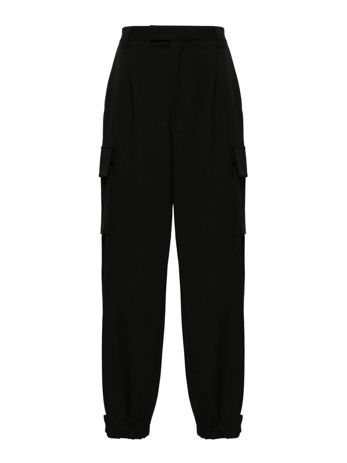 Shop Armani Collezioni Cargo Trousers In Black