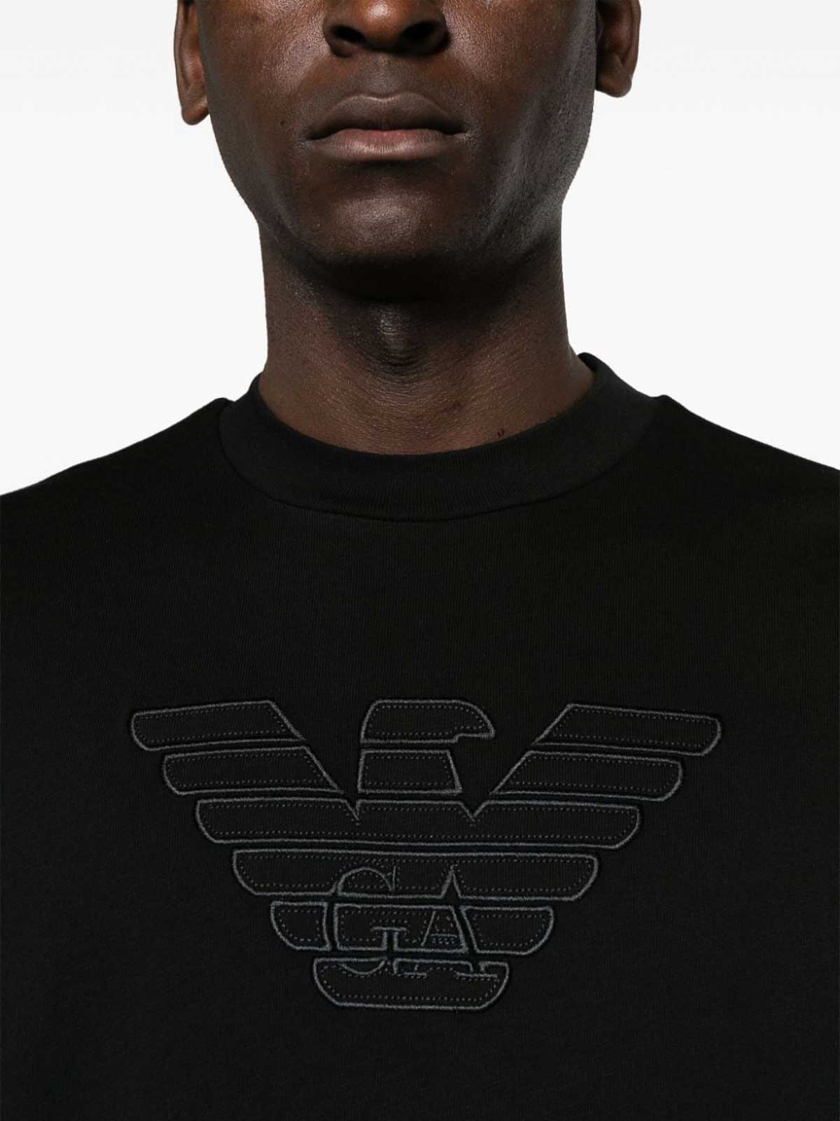 Emporio Armani Logo Cotton T Shirt Black Men 3D1T931J0EZ0028