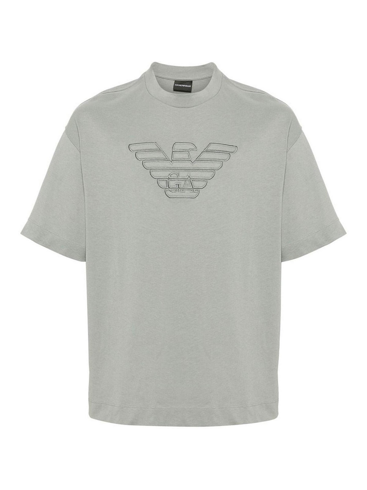 Shop Emporio Armani Camiseta - Gris In Grey