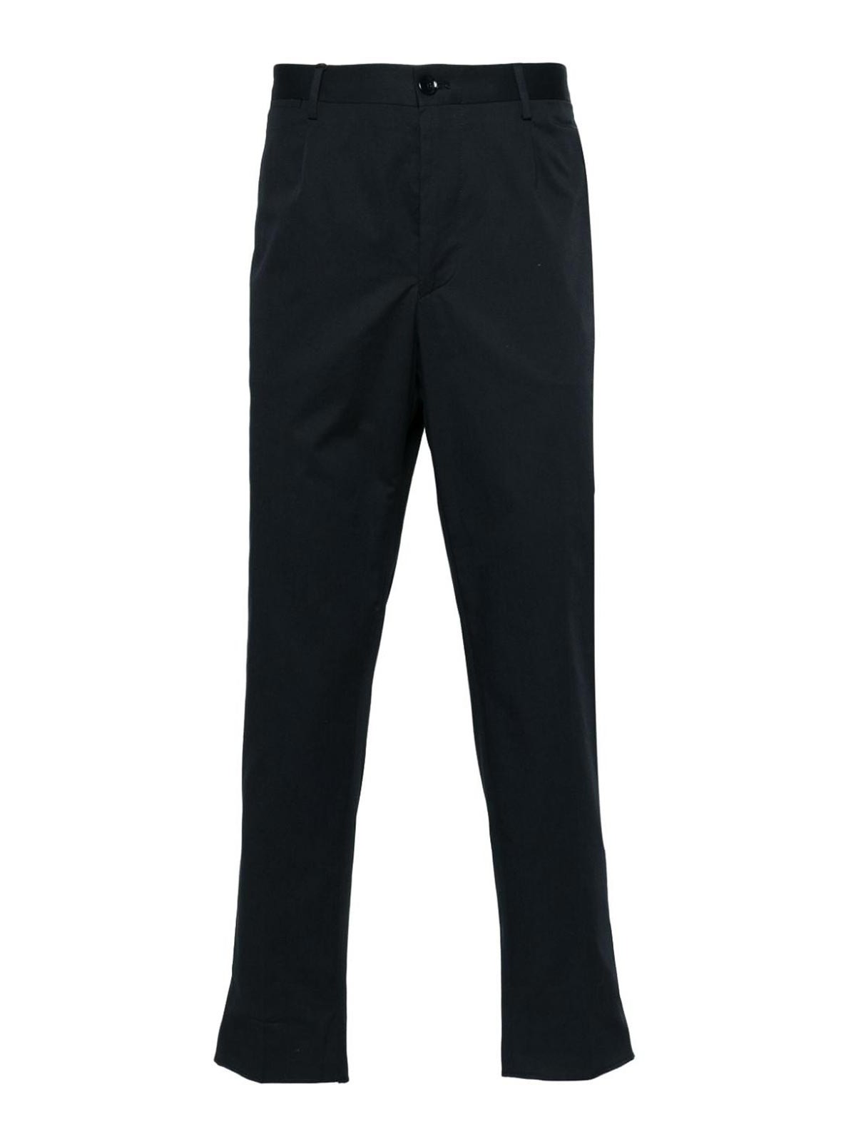 Etro Cotton Trousers In Blue