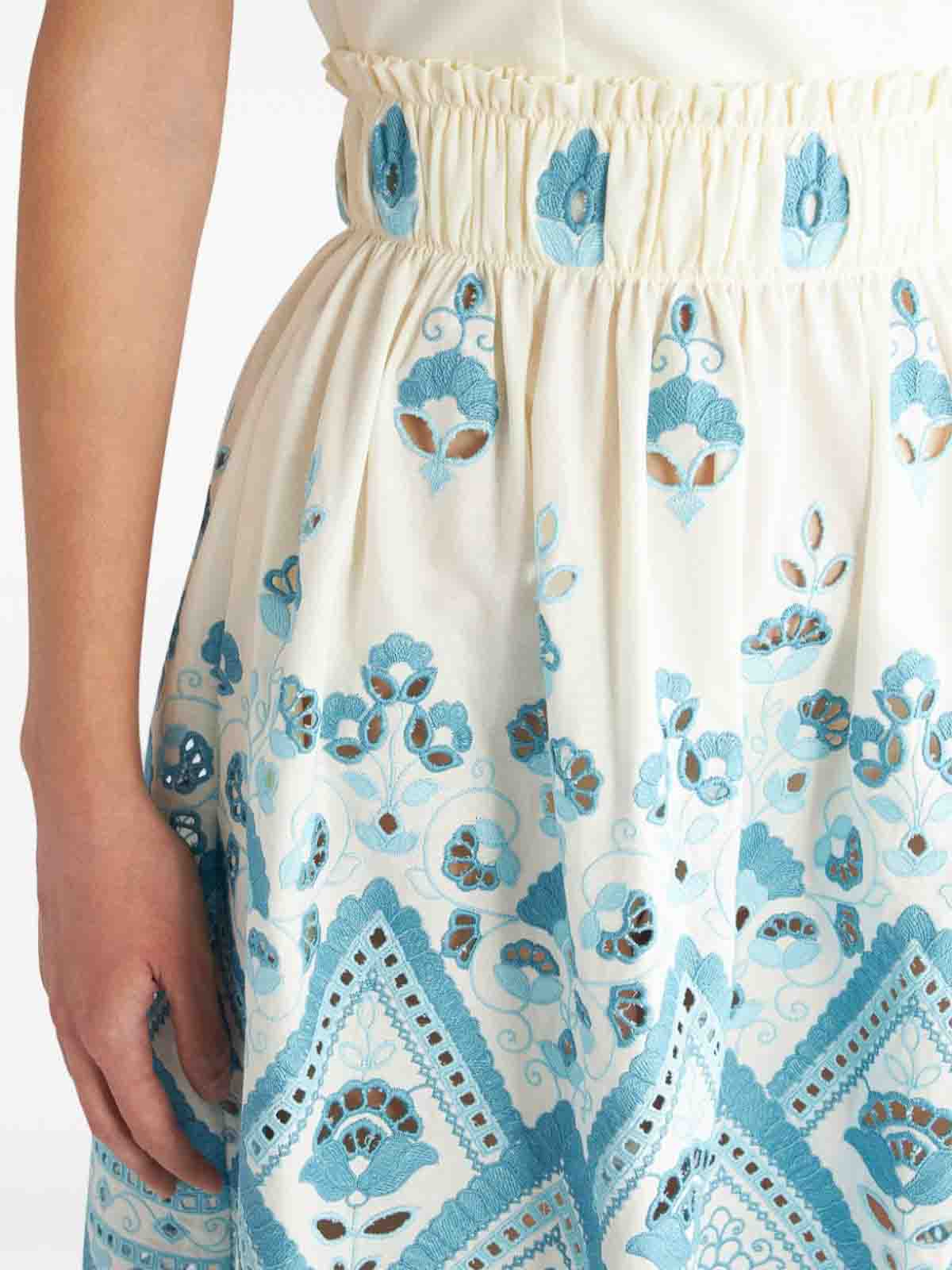 Shop Etro Cotton Blend Short Dress In White
