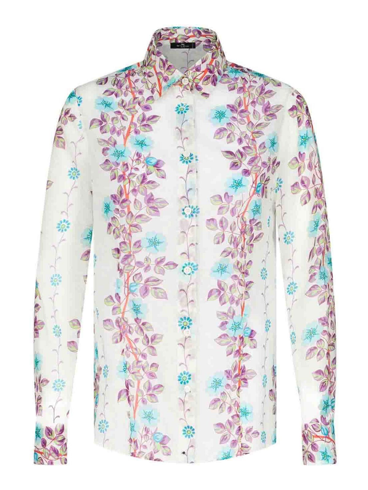 Etro Floral Printed Shirt In White