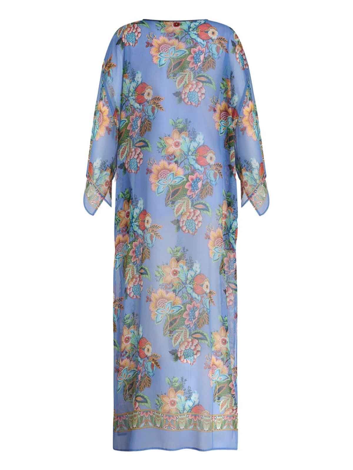 Shop Etro Printed Cover-up Tunic In Blue