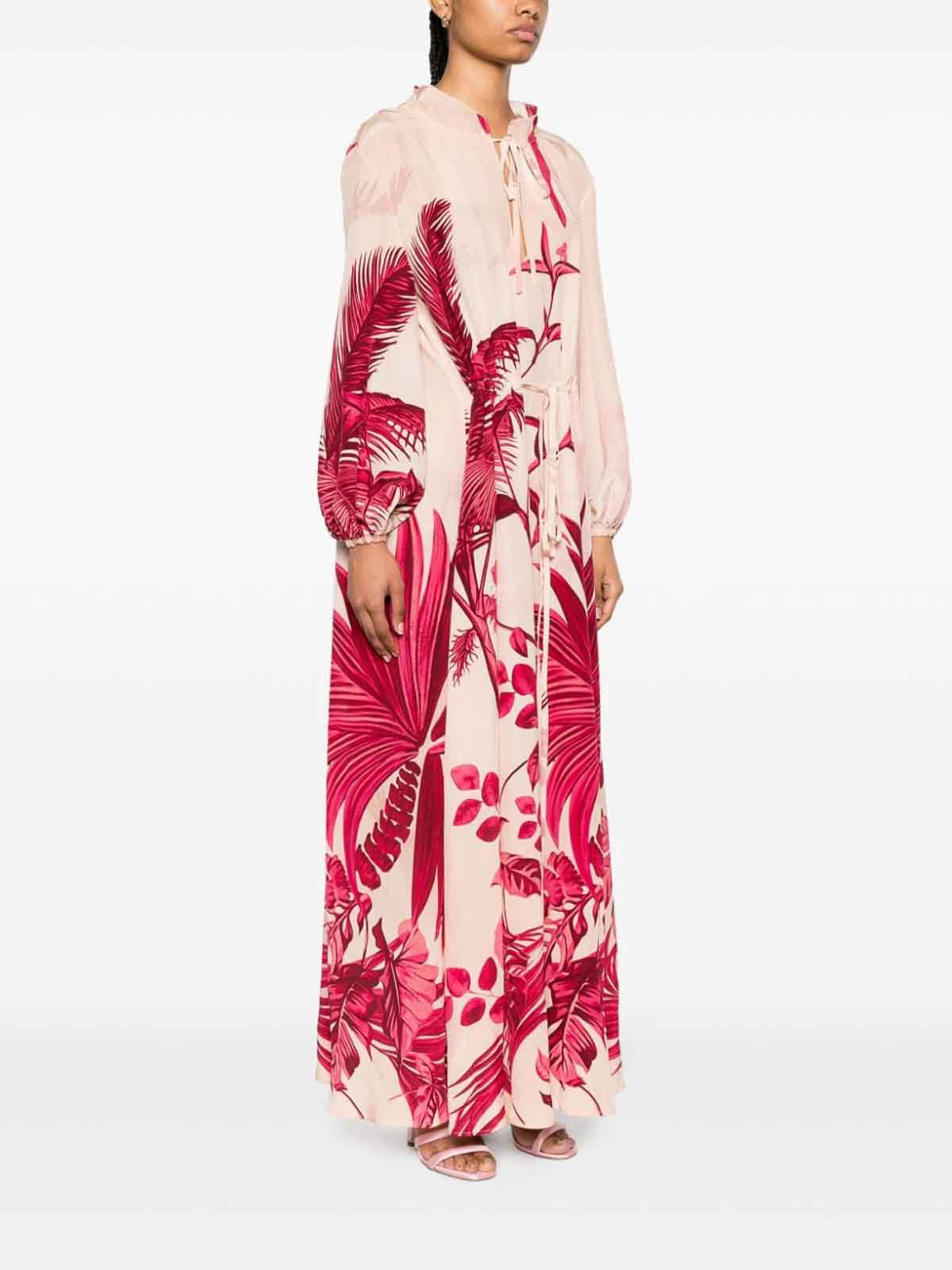 Alessandra Rich floral-print silk maxi dress - Neutrals