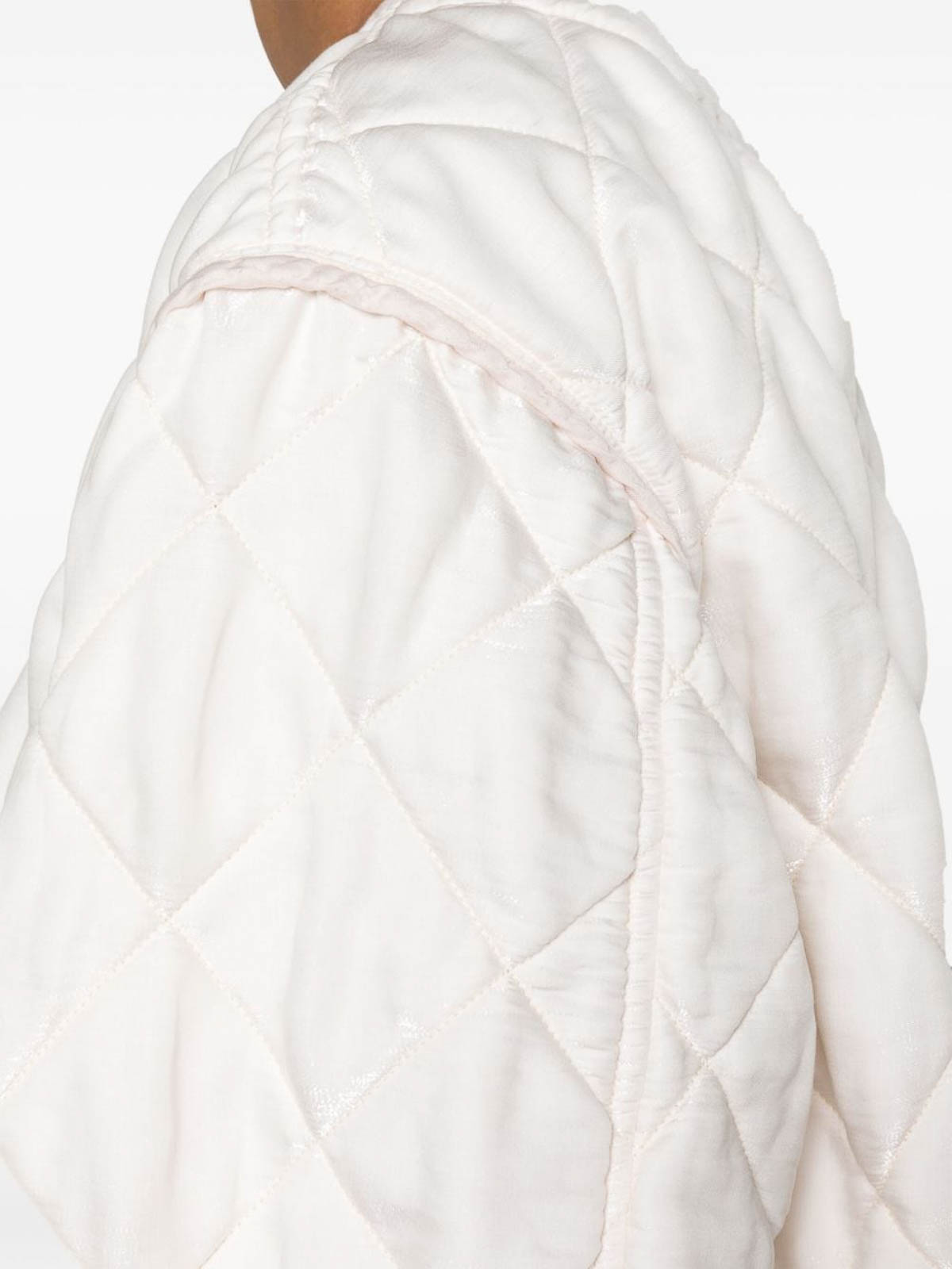 Shop Forte Forte Quilted Bomber Jacket In White