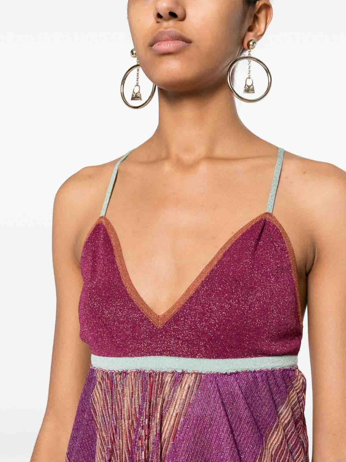 Shop Forte Forte Lurex Jacquard Long Dress In Purple