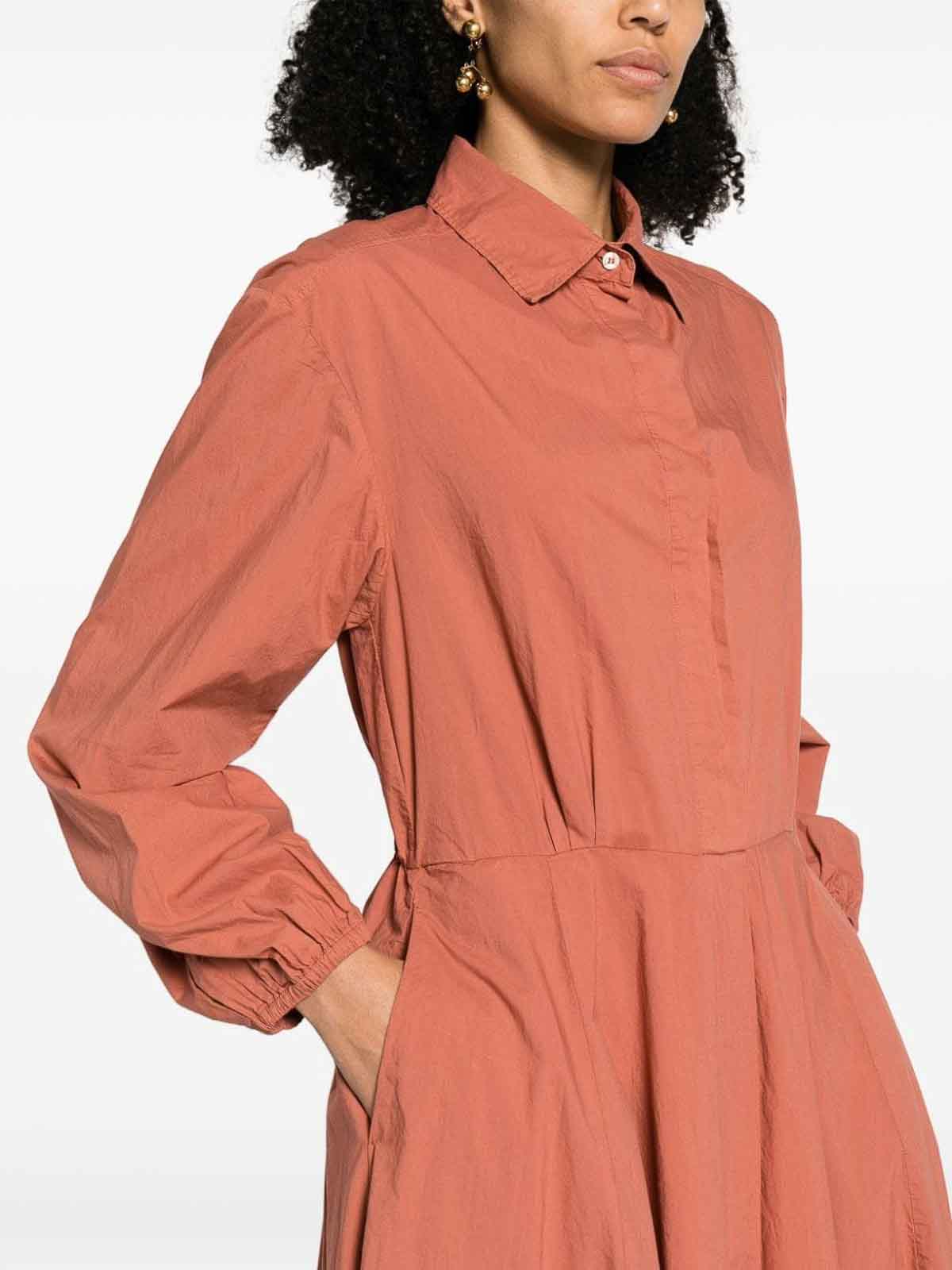 Shop Forte Forte Cotton Shirt Dress In Brown
