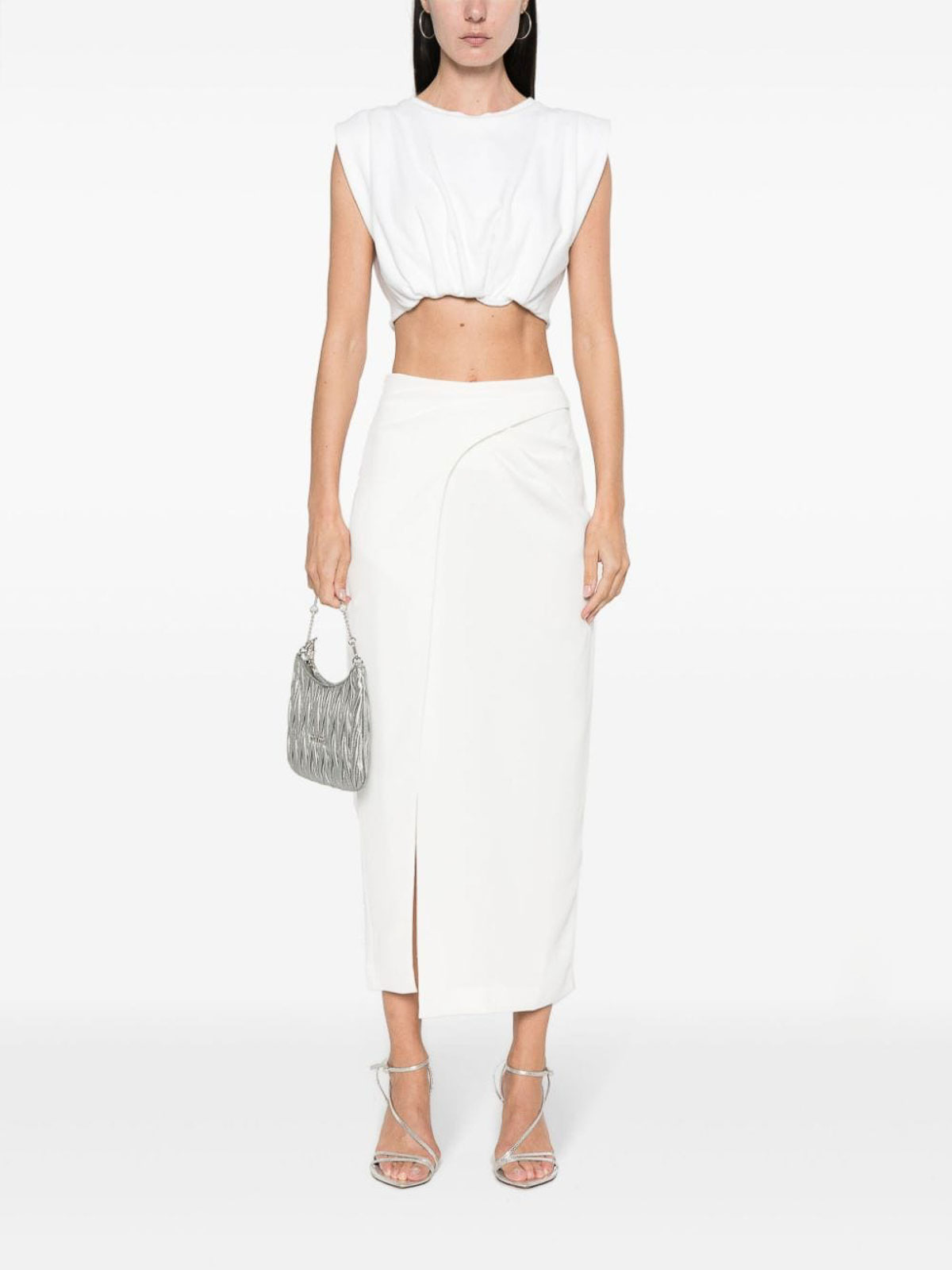 Shop Iro Pumiko Midi Skirt In White