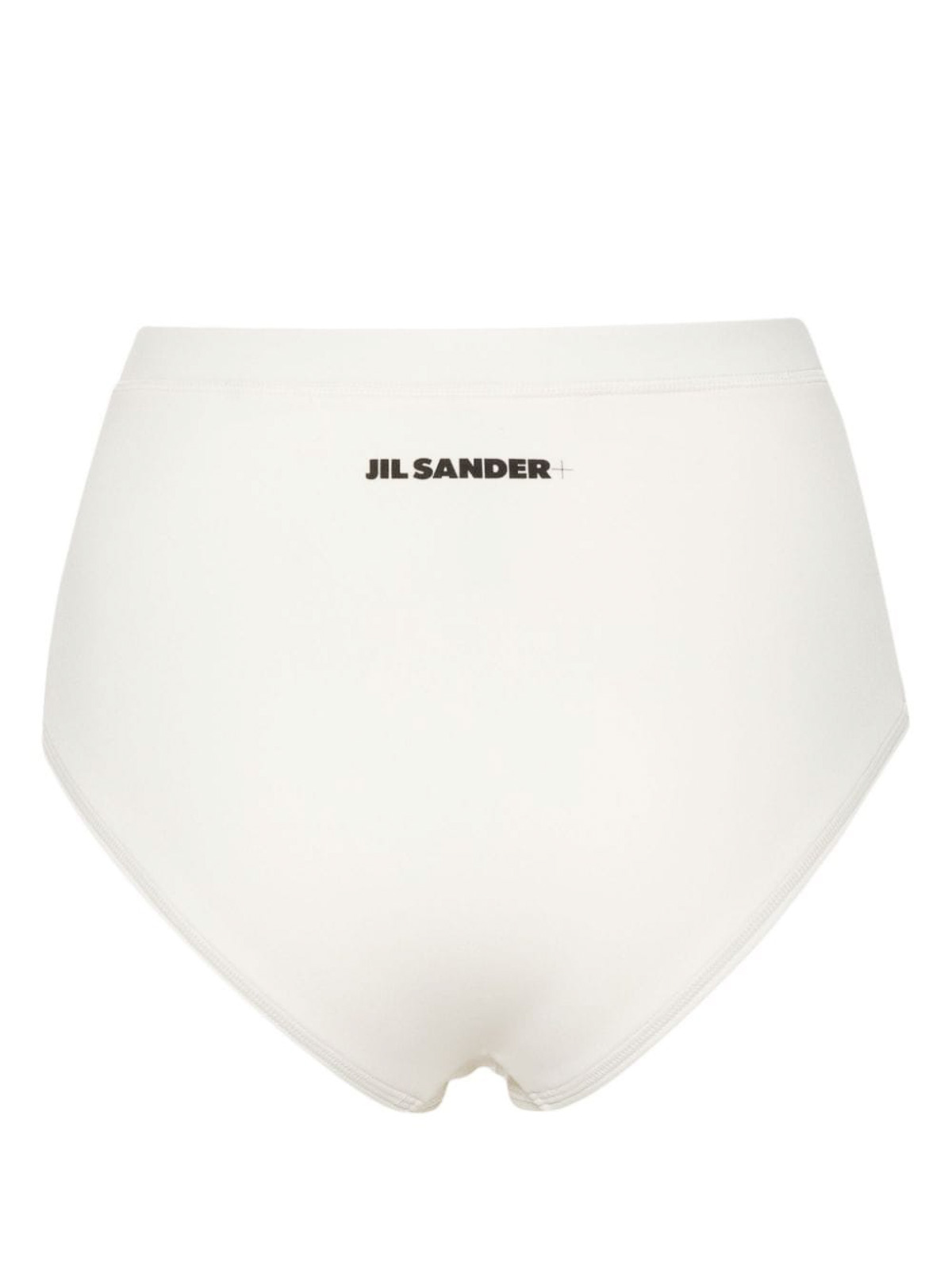 Shop Jil Sander High-waisted Bikini Bottoms In White