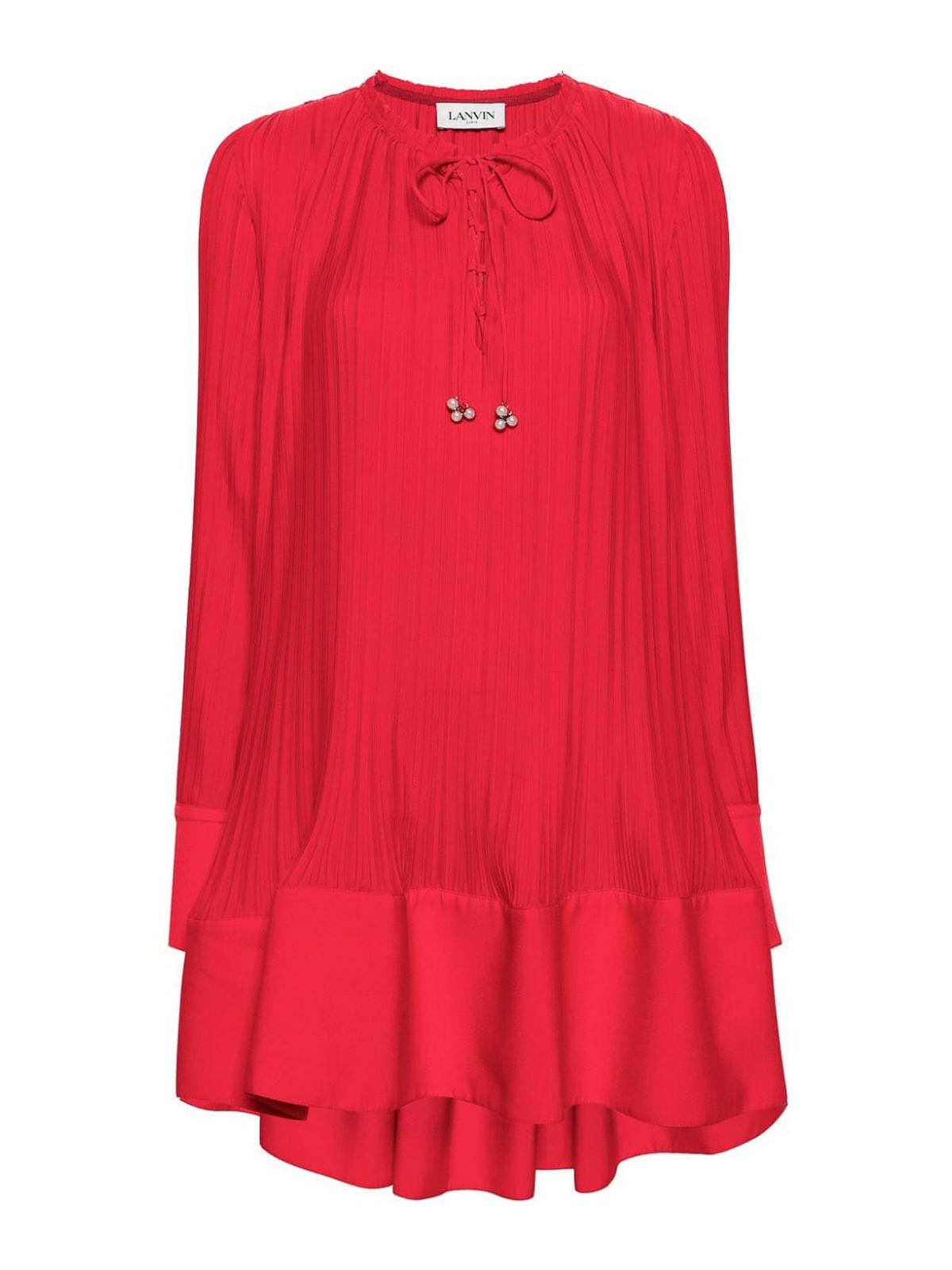 Shop Lanvin Vestido Corto - Rojo In Red