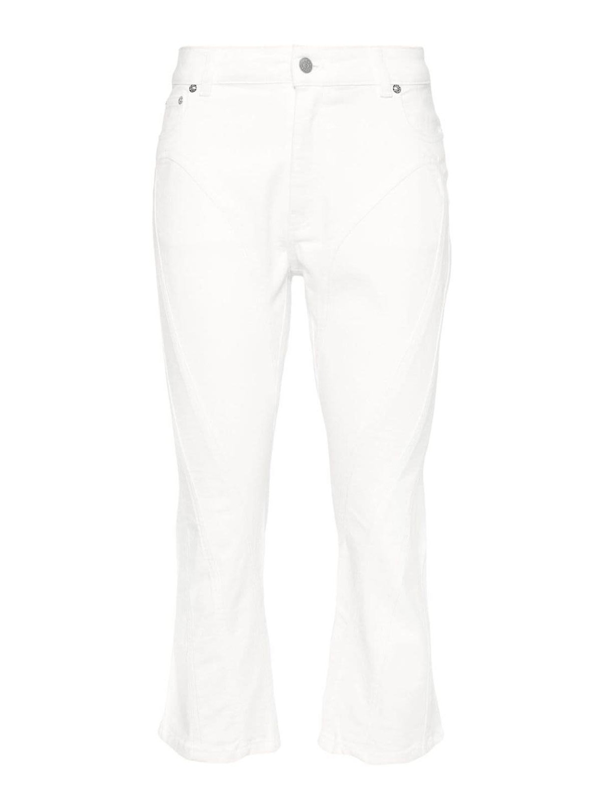 Mugler Denim Skinny Jeans In White