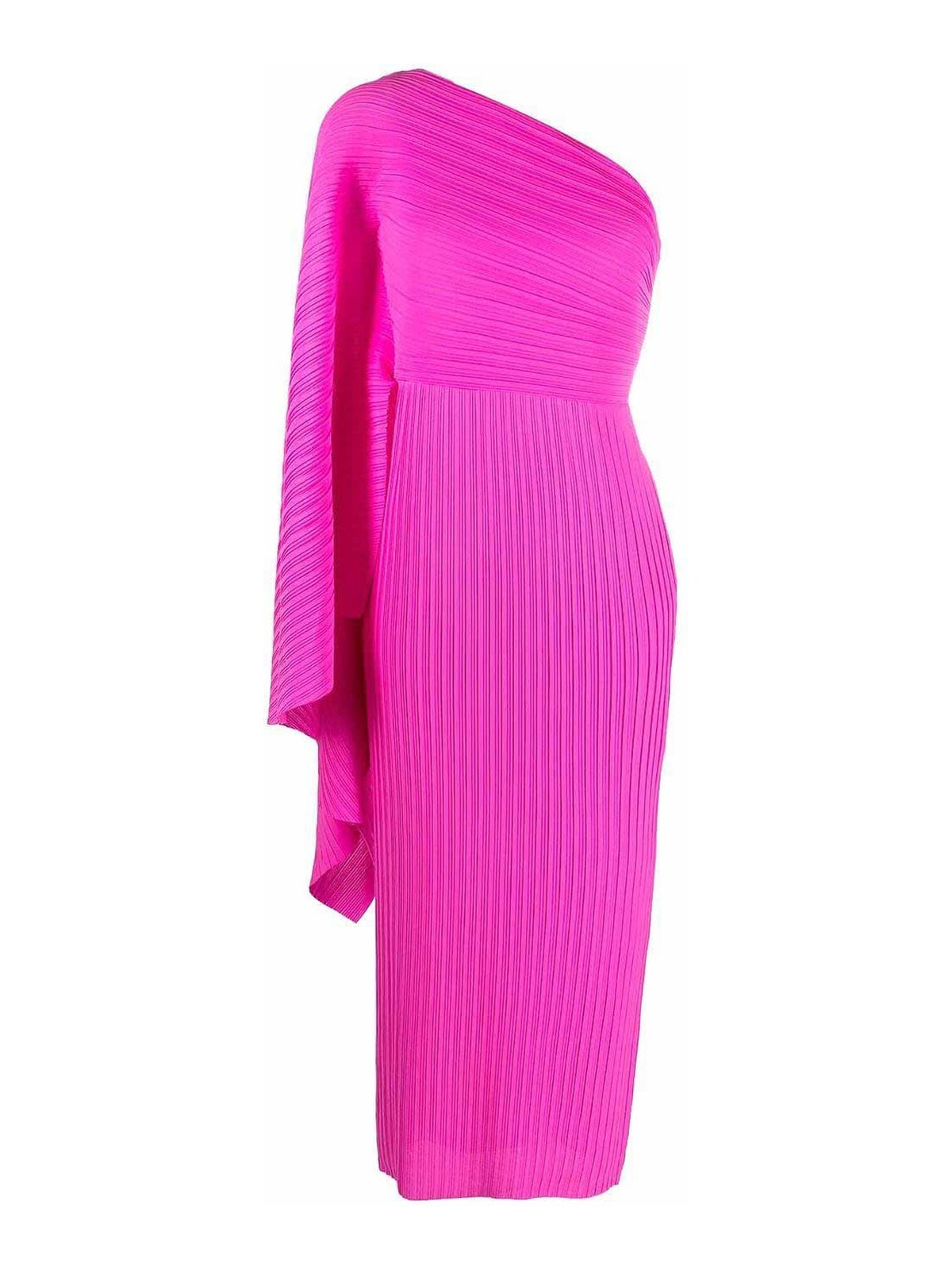 Shop Solace London Lenna One-shoulder Midi Dress In Multicolour