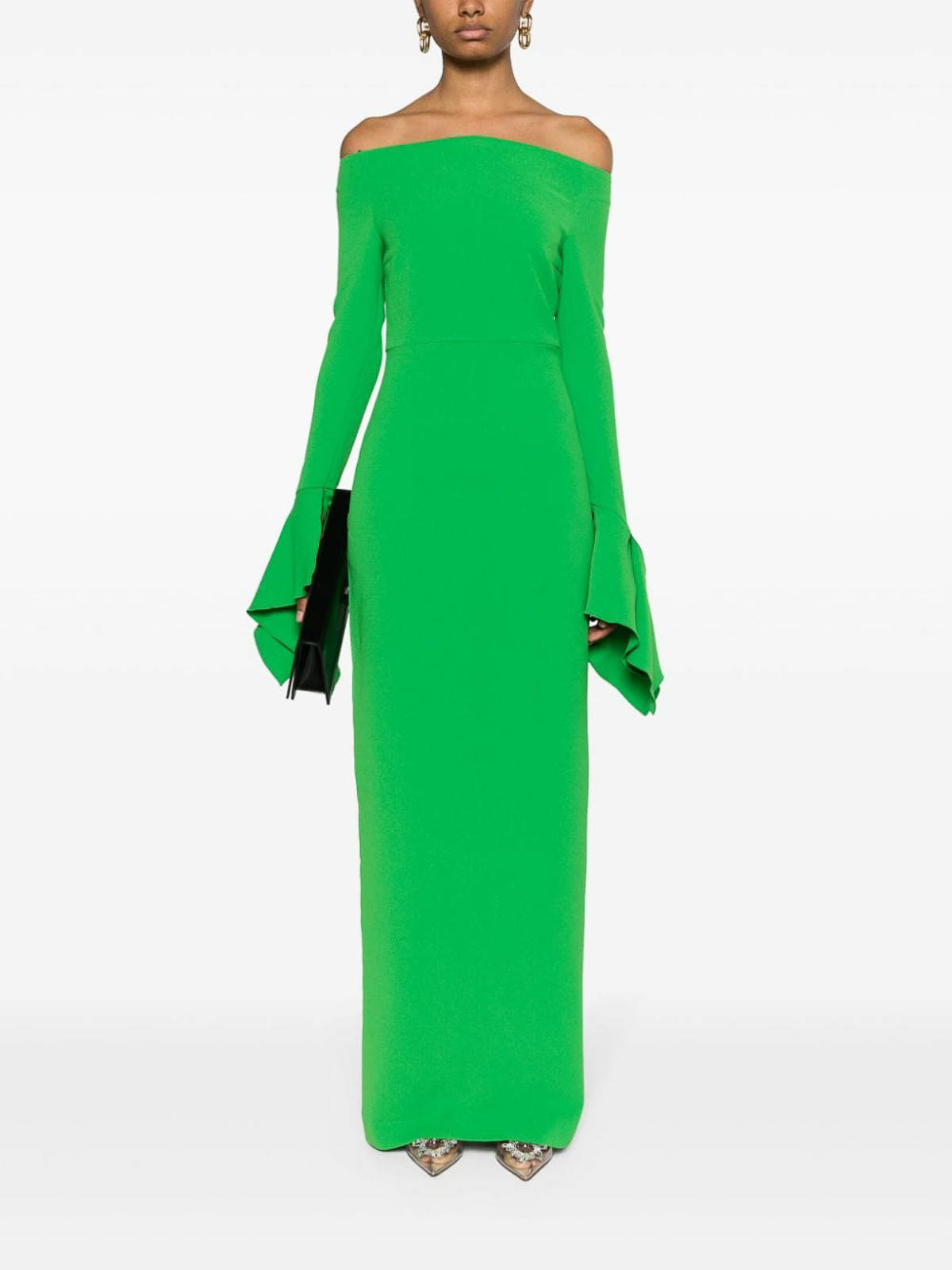 Shop Solace London Amalie Maxi Dress In Green