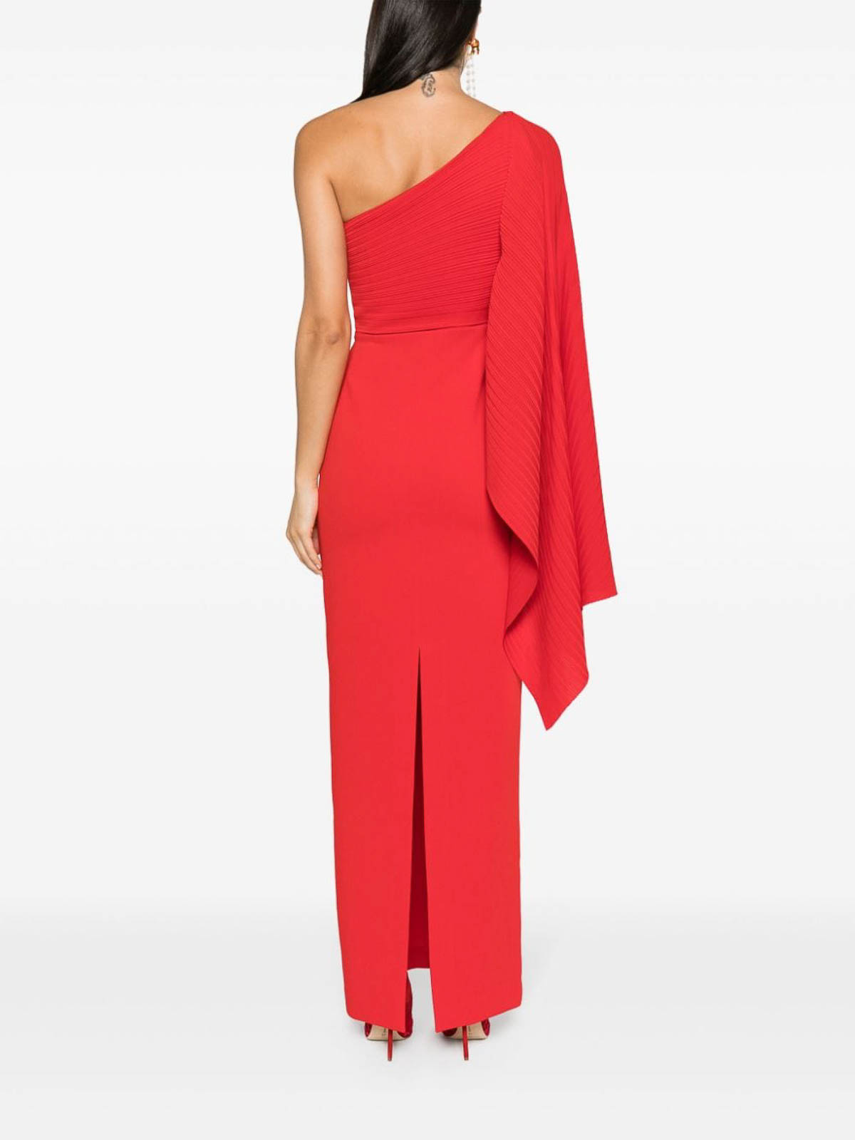 Shop Solace London Lillia One-shoulder Maxi Dress In Red
