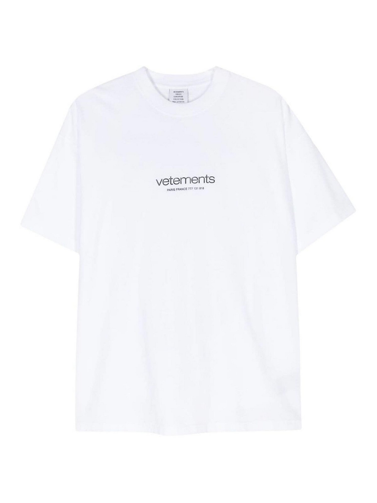 Vetements Logo Cotton T-shirt In White