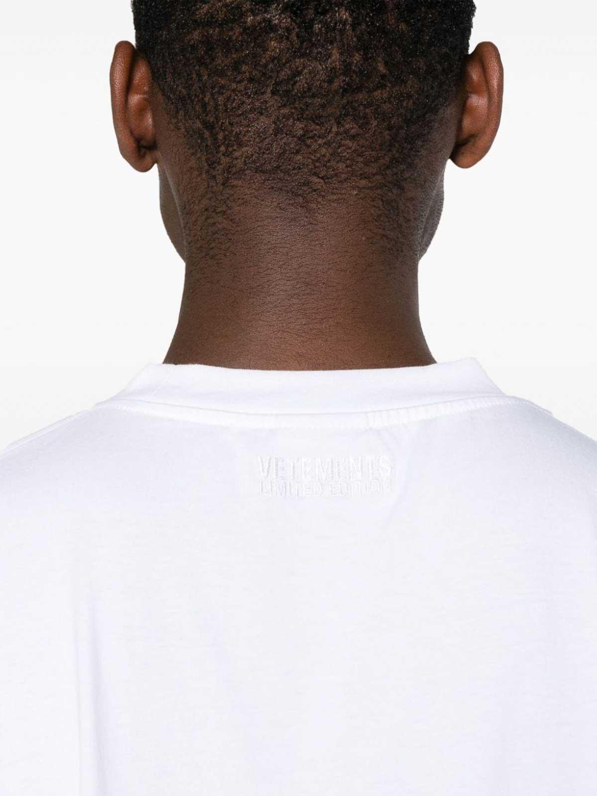 Shop Vetements Logo Cotton T-shirt In White