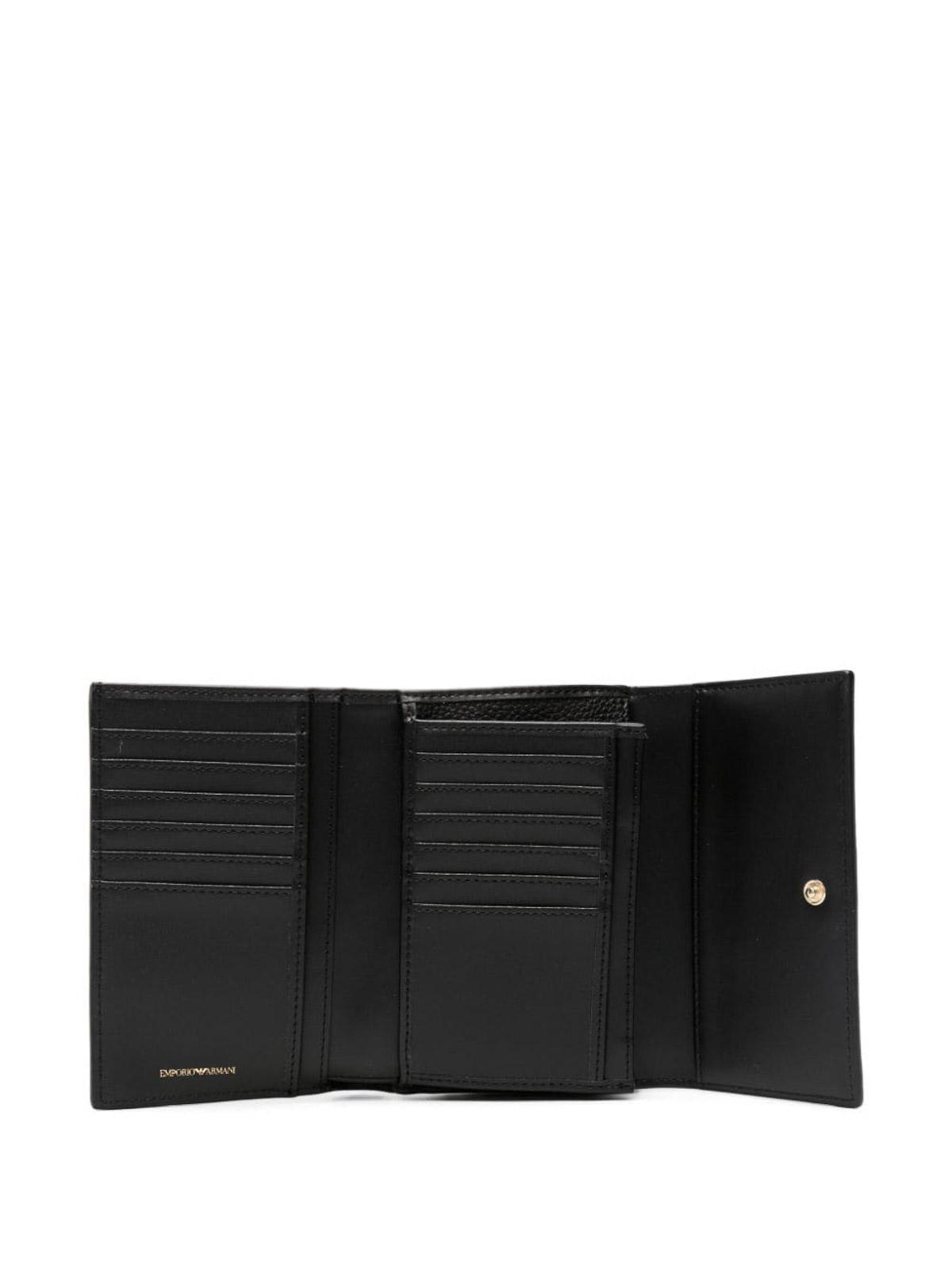 Shop Emporio Armani Faux Leather Wallet In Black