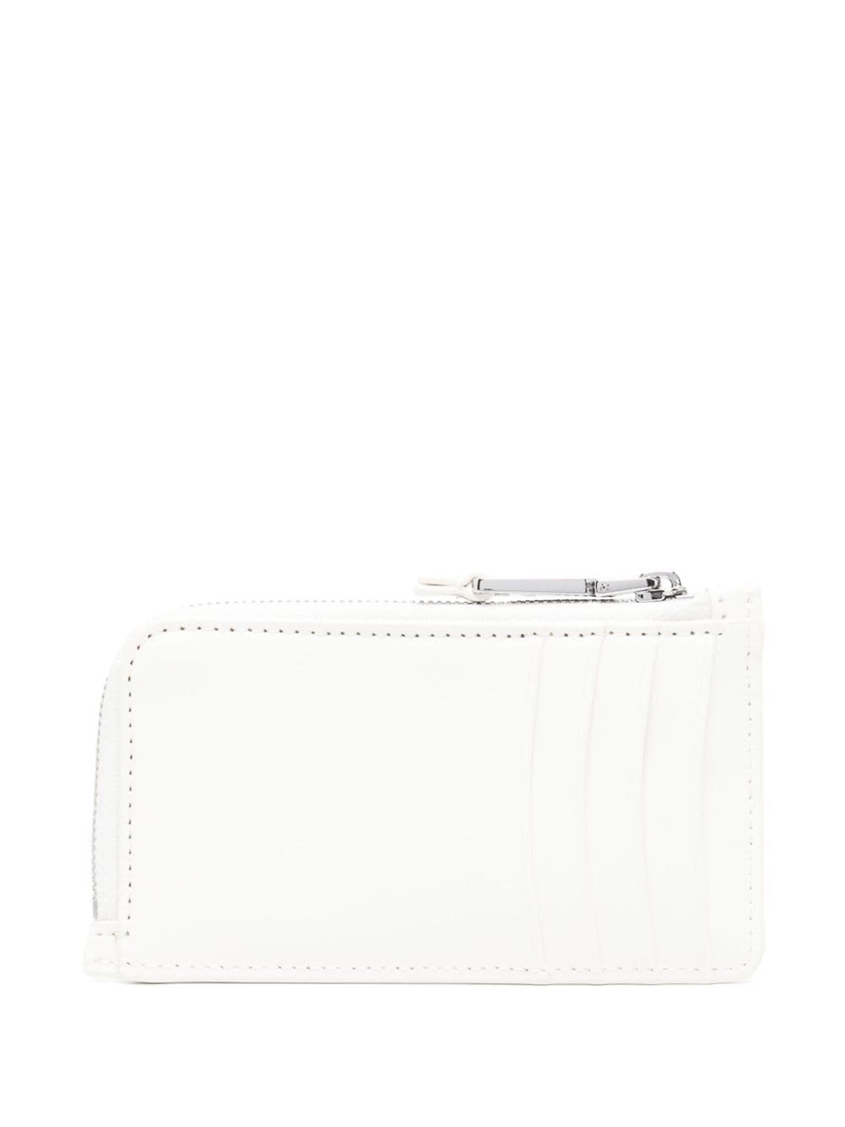 Shop Emporio Armani Zipped Card Holder In White
