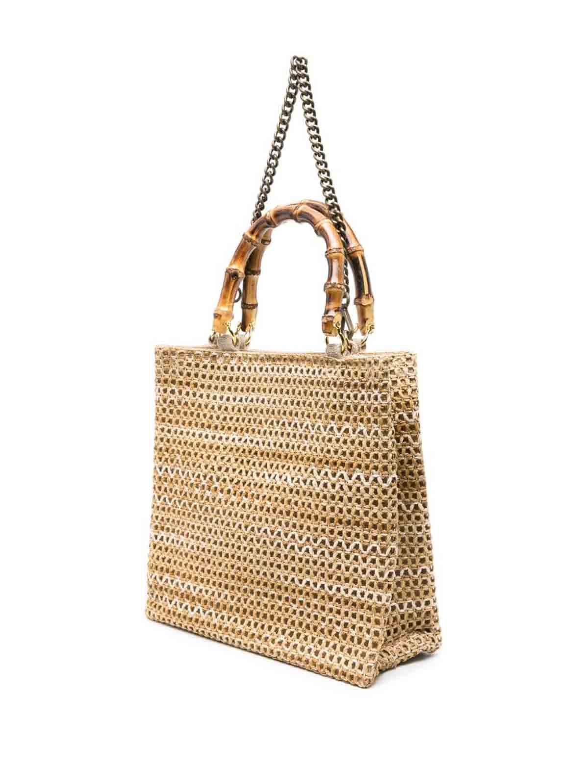Shop La Milanesa Top-handle Bag In Beige