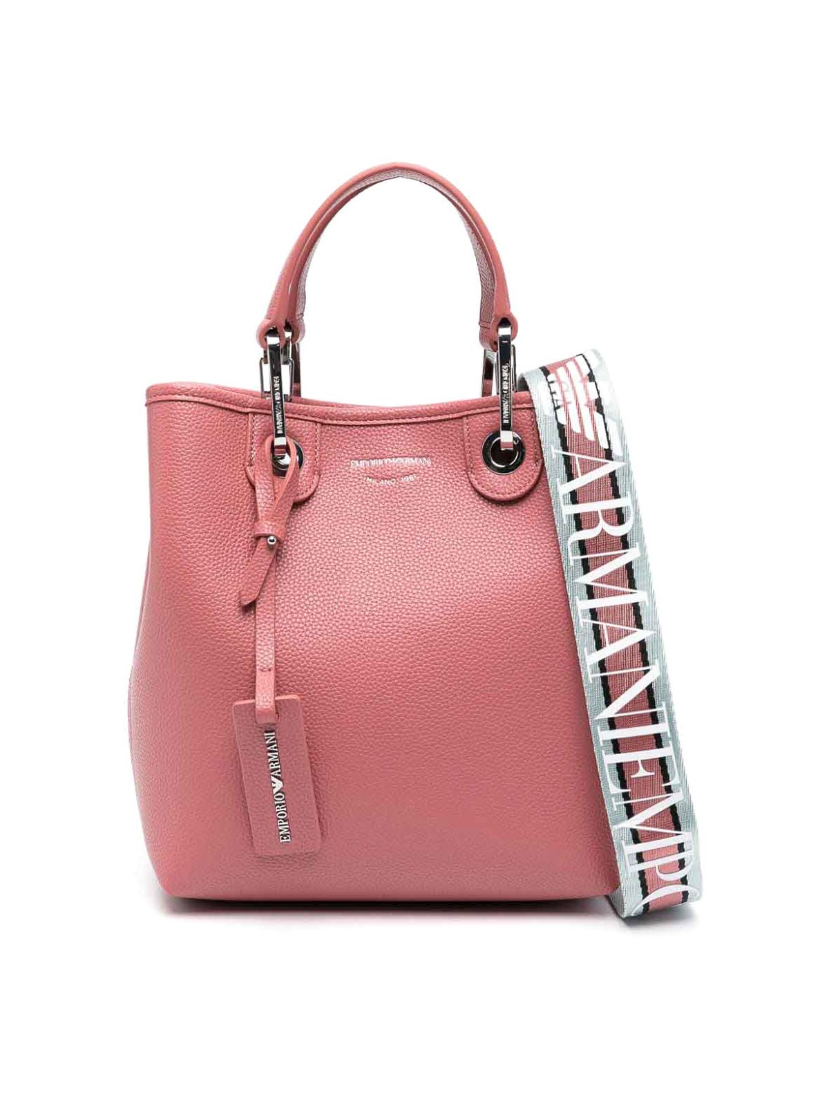 Emporio Armani Shopping Bag In Pink