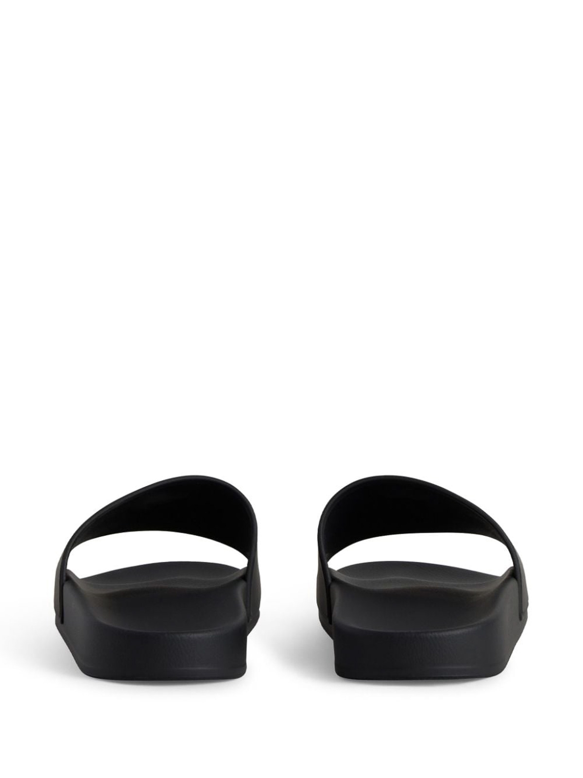 Shop Balenciaga Logo Sliders In Black