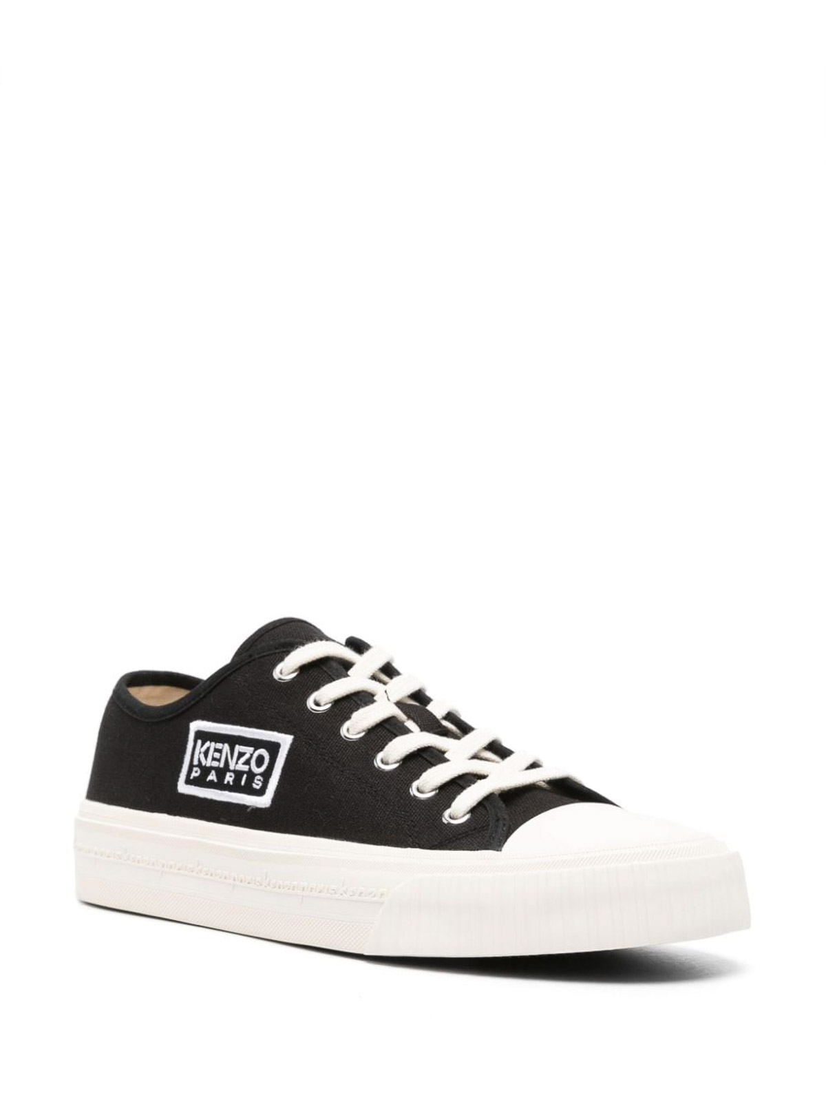 Shop Kenzo Foxy Low Top Sneakers In Black