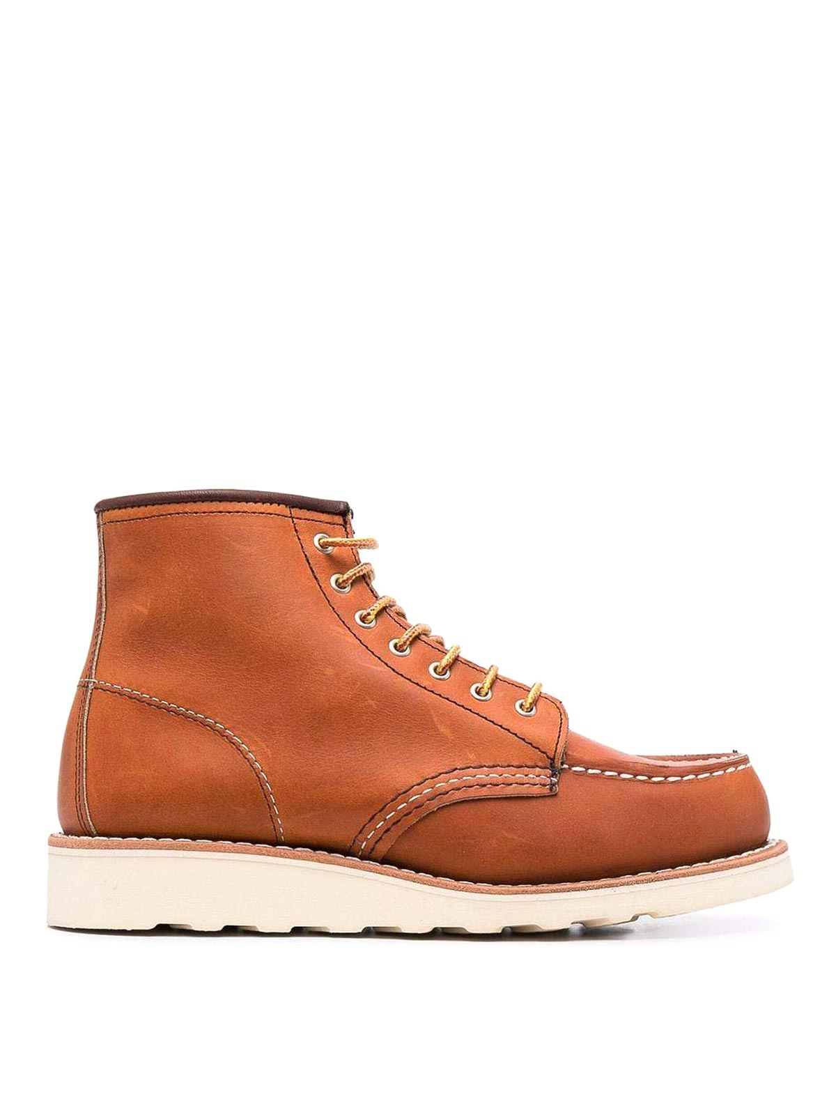 Shop Red Wing Shoes Classic Moc Leather Ankle Boots In Brown