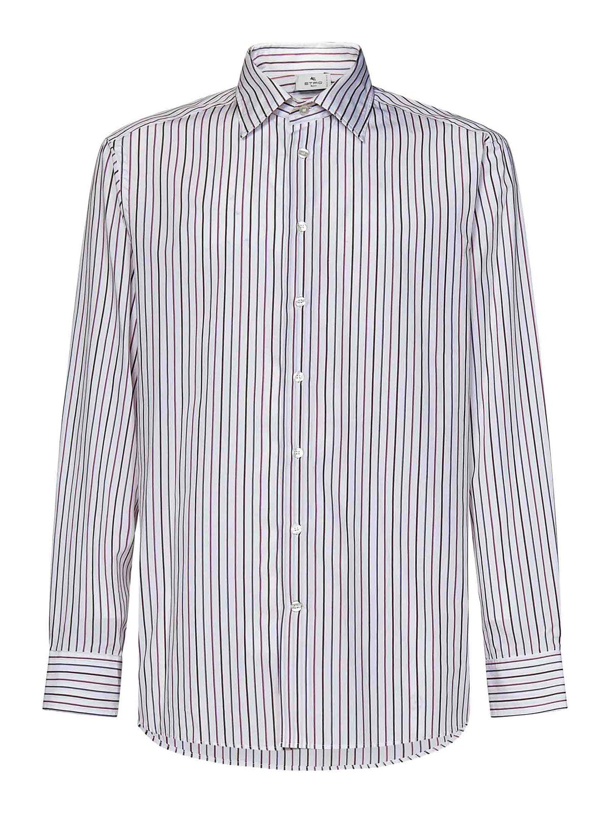 Etro Cotton Long-sleeved Shirt In White