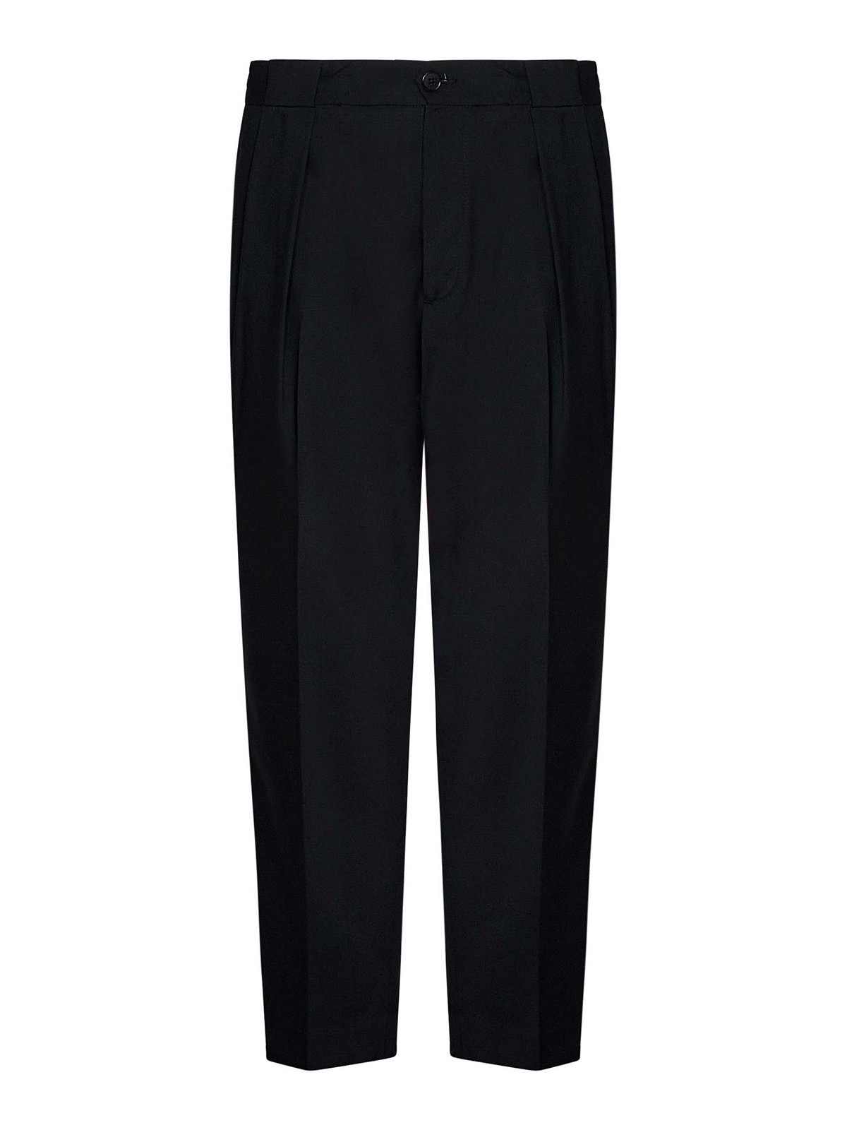 Shop Golden Craft Black Trousers In Fresh Wool