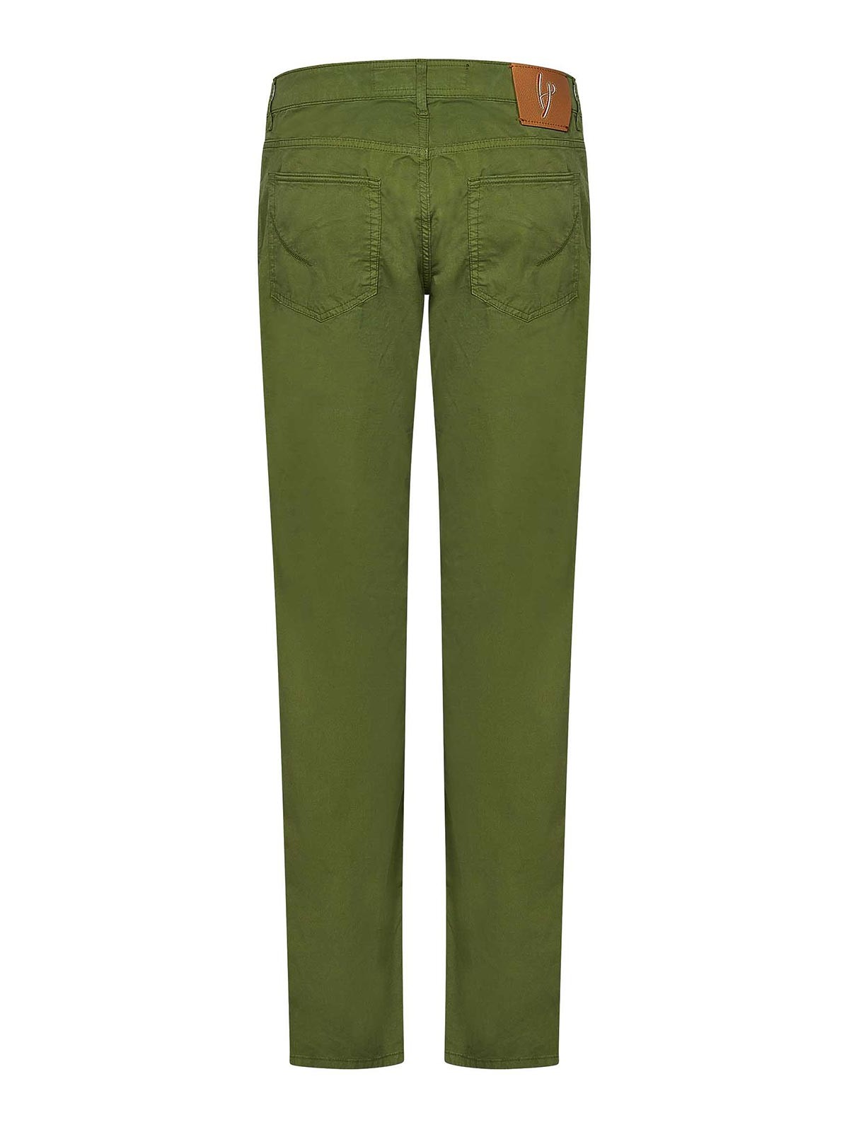 Shop Handpicked Slim Fit Orvieto Trousers In Green