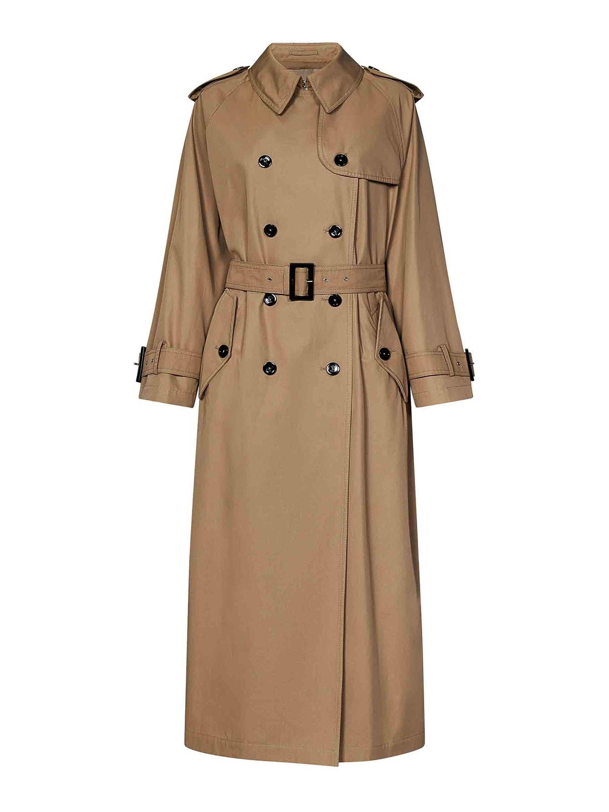 Herno Double-breasted Trench Coat In Beige