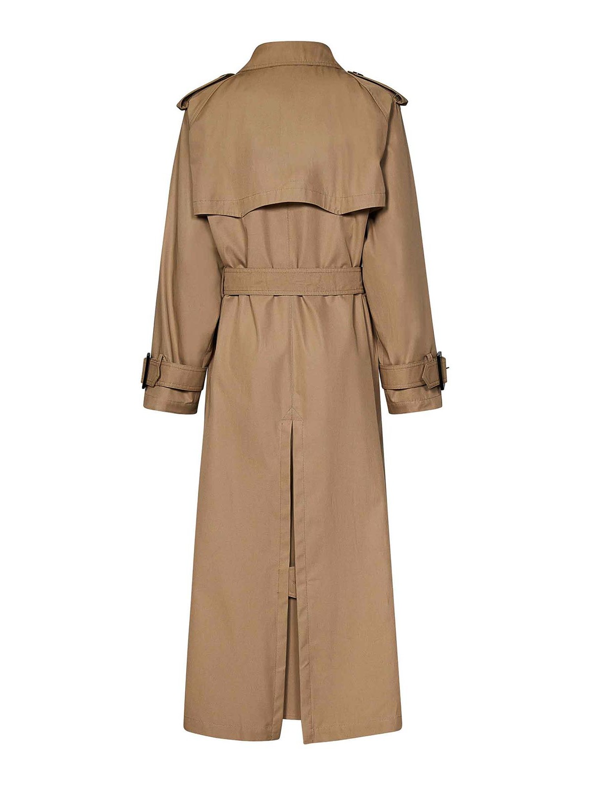 Shop Herno Double-breasted Trench Coat In Beige