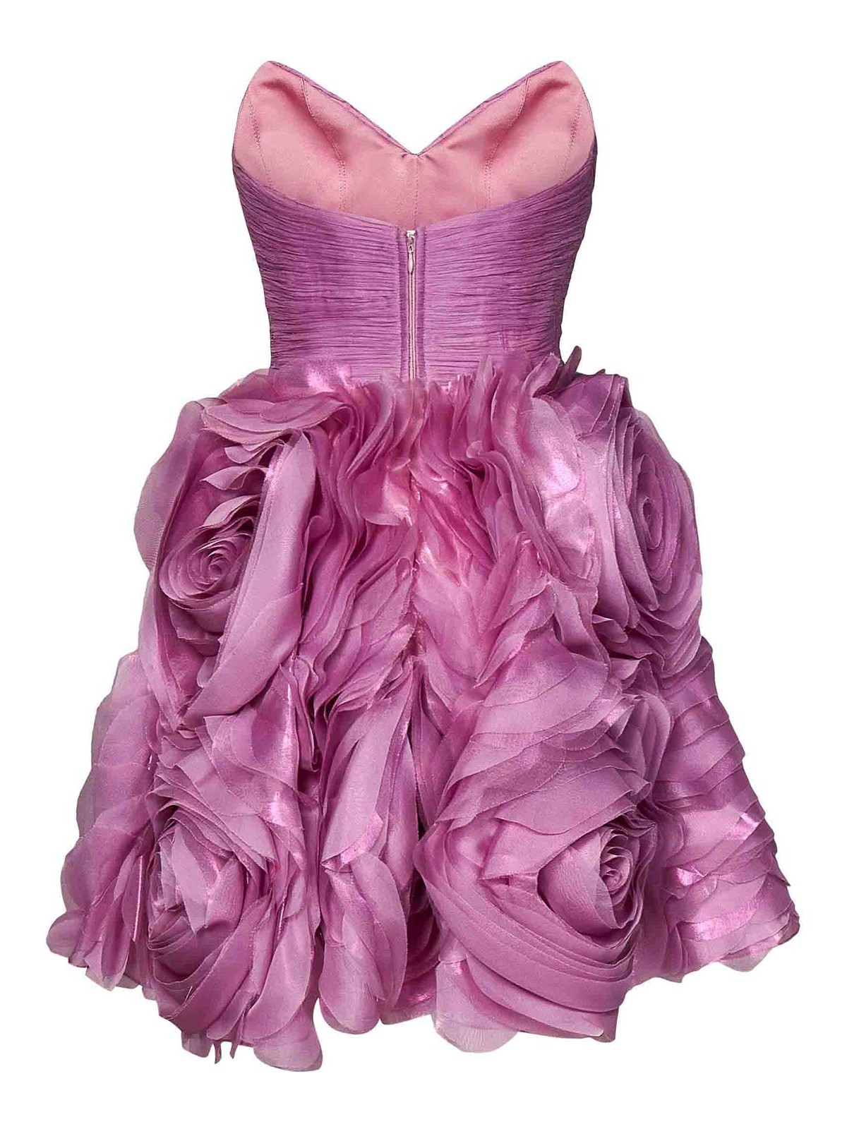 Iris Serban Short Mauve Pleated Chiffon Dress|IRS421BUTERFFYSAMPLE