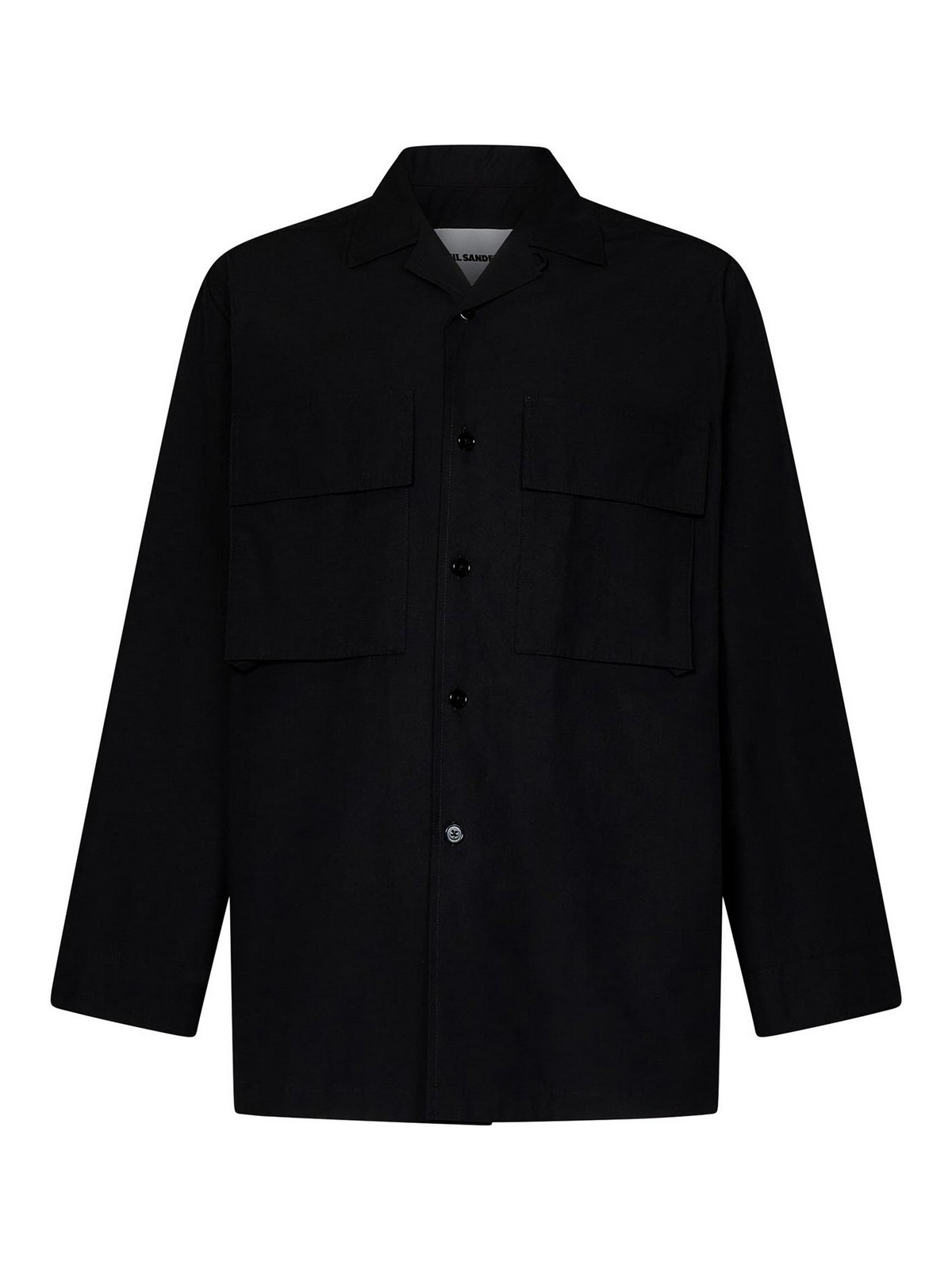 Jil Sander Loose-fit Straight-cut Shirt In Black Cotton