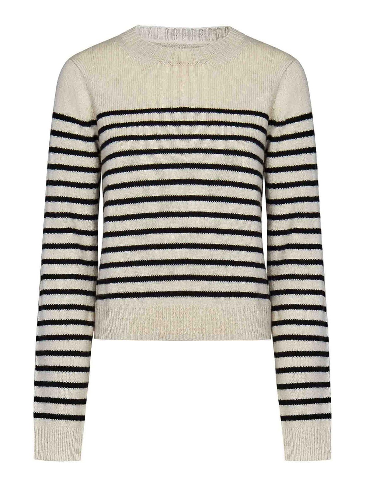 Khaite Cashmere Knit Crewneck Sweater In White