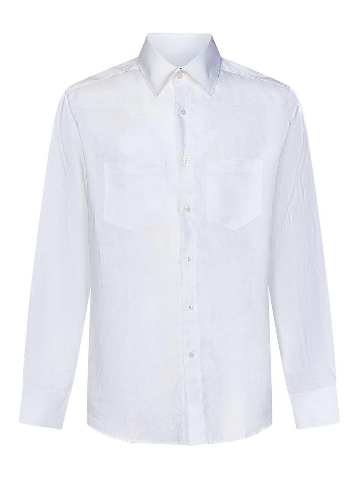 Shop Low Brand White Linen Shirt