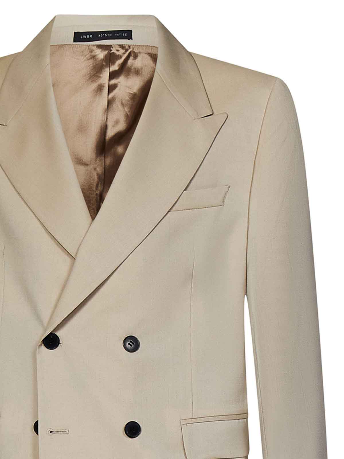 Shop Low Brand Sand-colored Suit In Fresh Virgin Wool In Beige