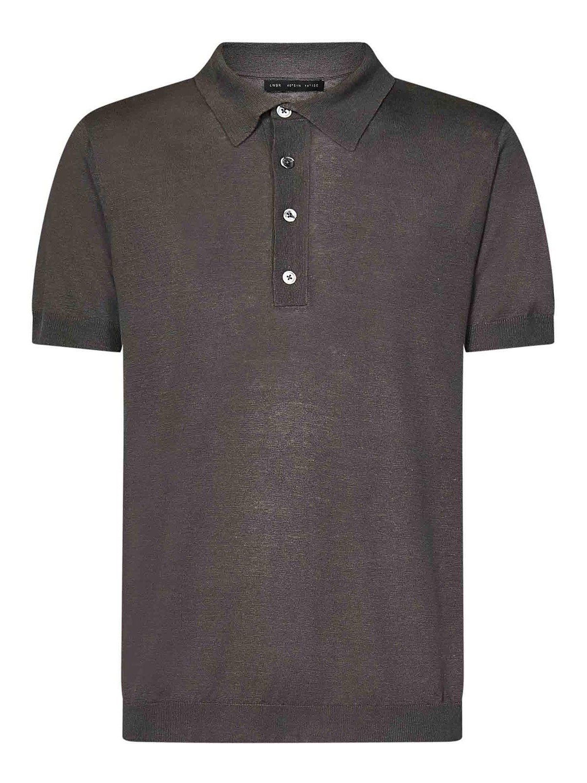 Shop Low Brand Silk And Linen Knit Polo Jumper In Grey