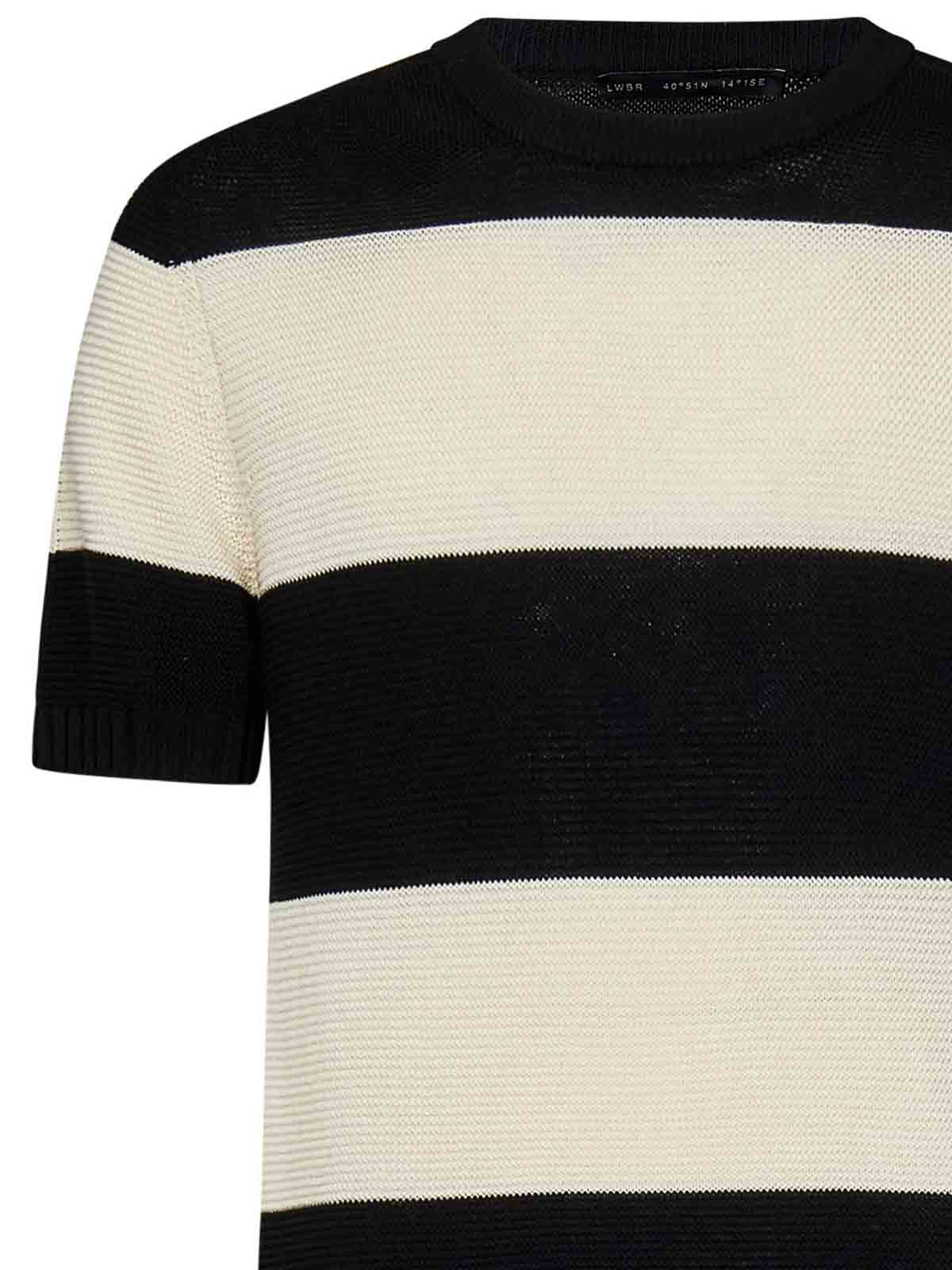 Shop Low Brand Oversized  Knit Short-sleeved Jumper In Black