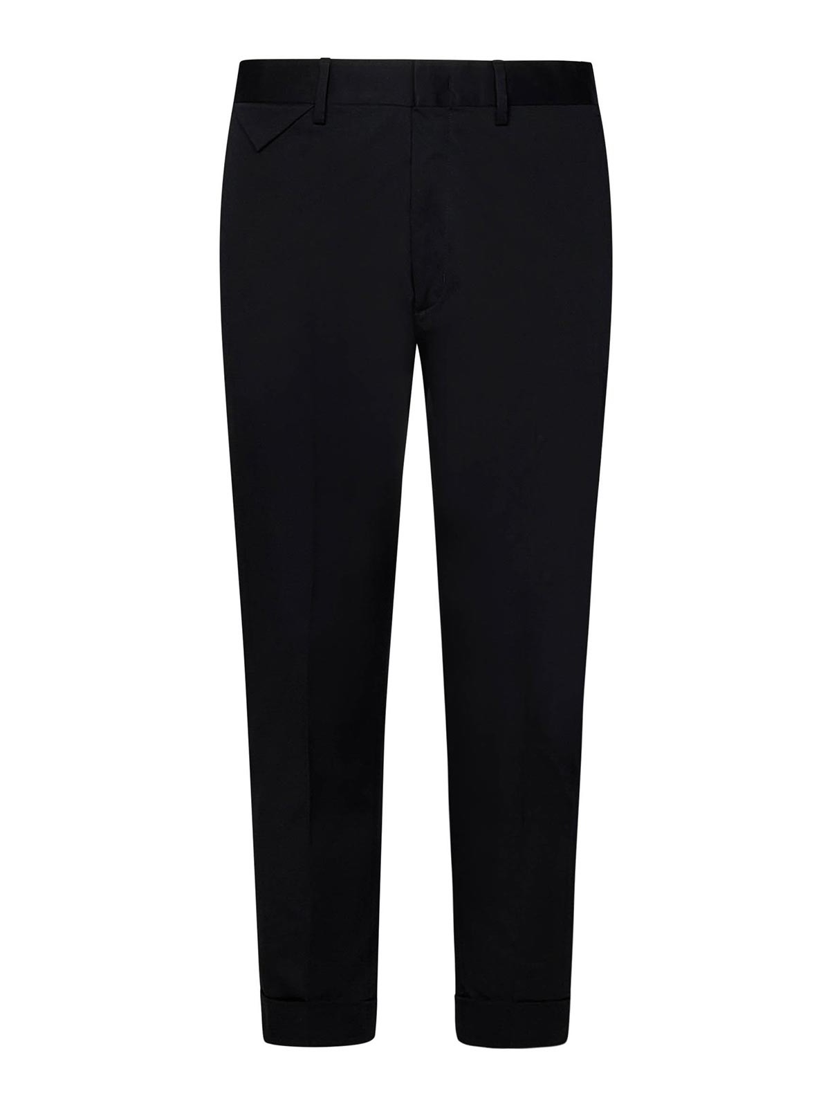 Low Brand Slim-fit Cropped Trousers In Black