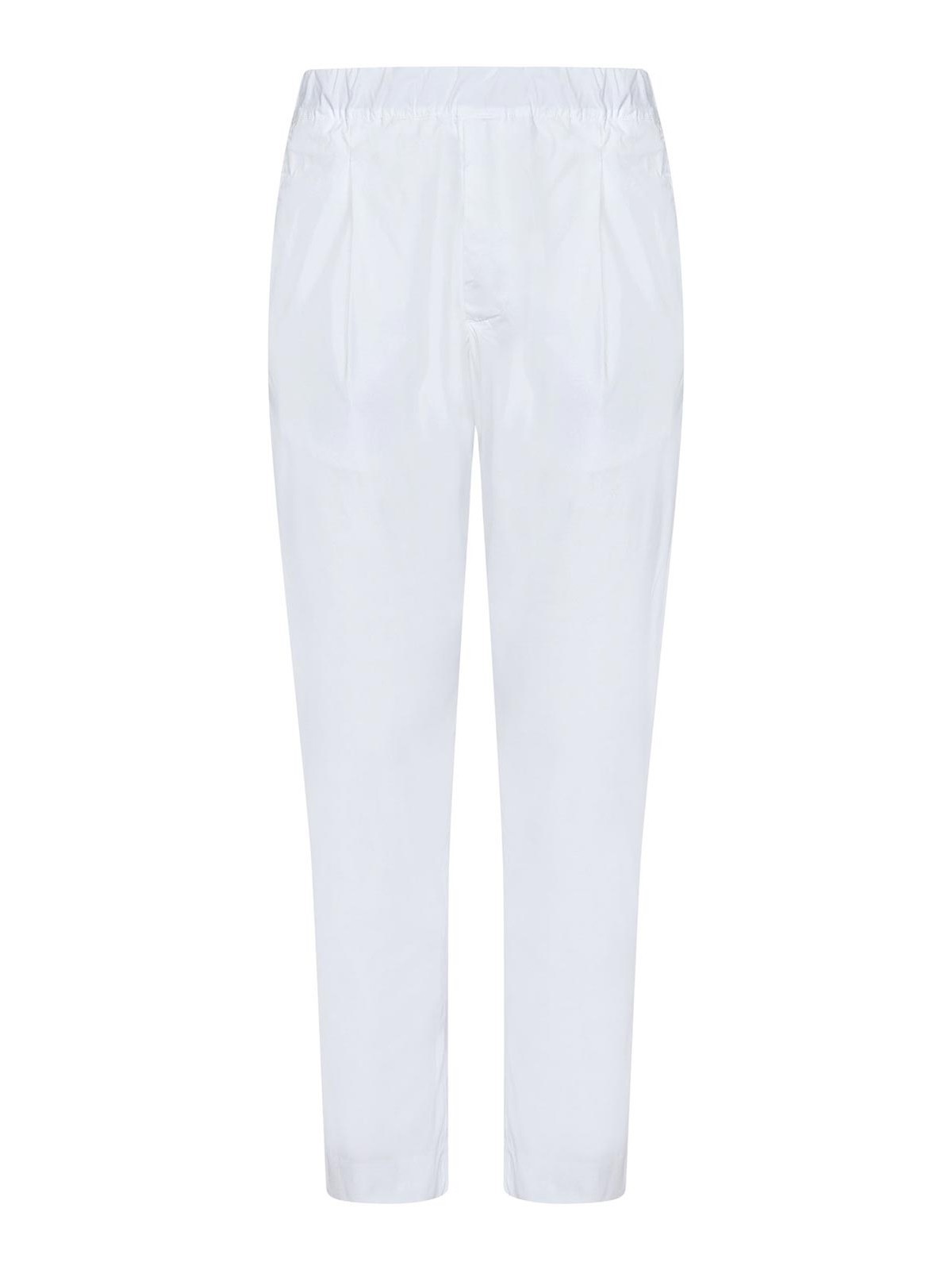 Shop Low Brand White Fly Cotton Relaxed-fit Trousers